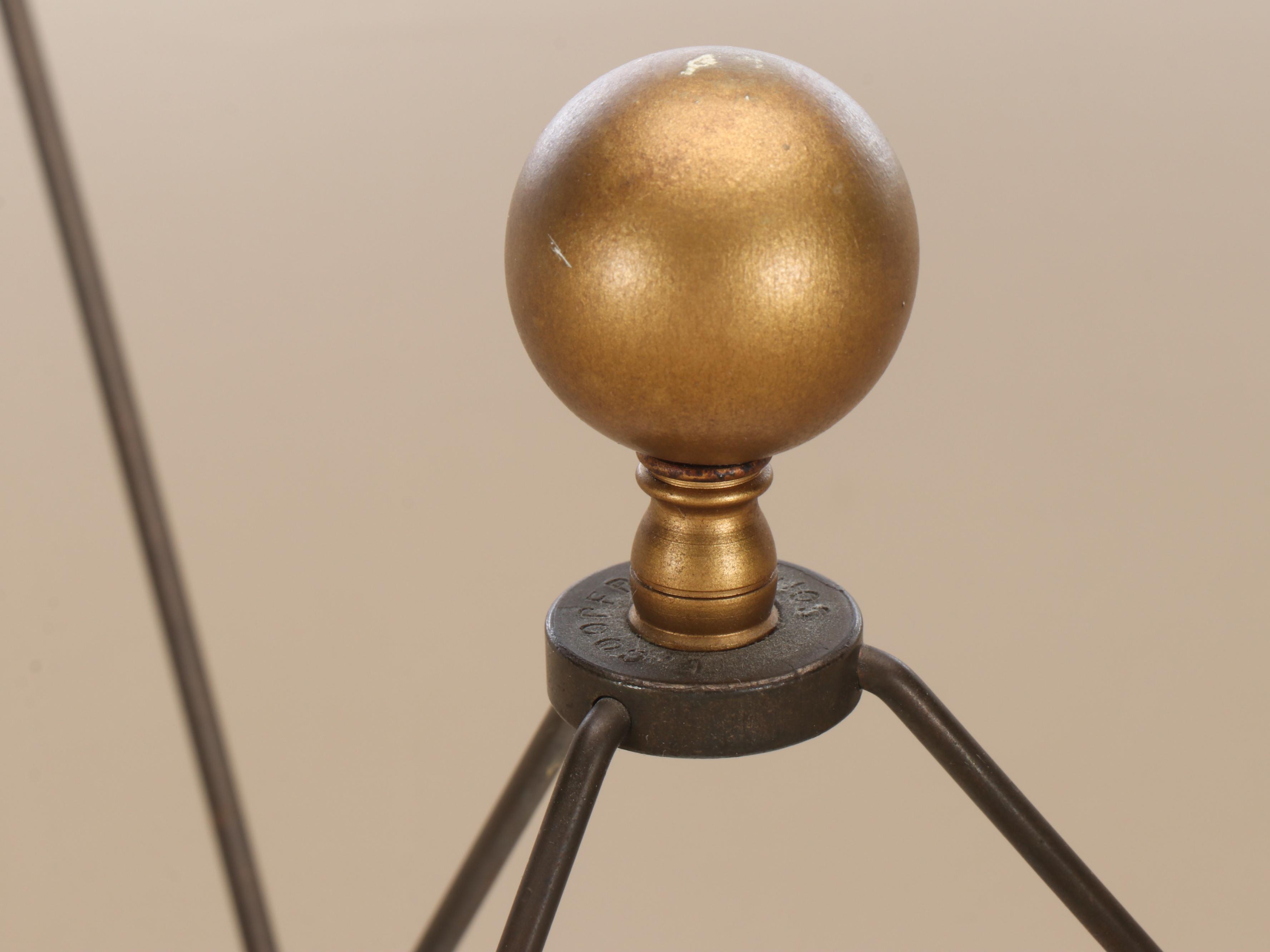 Frederick Cooper Silver Gilt and Copper Finish Spiral Pillar Table Lamp