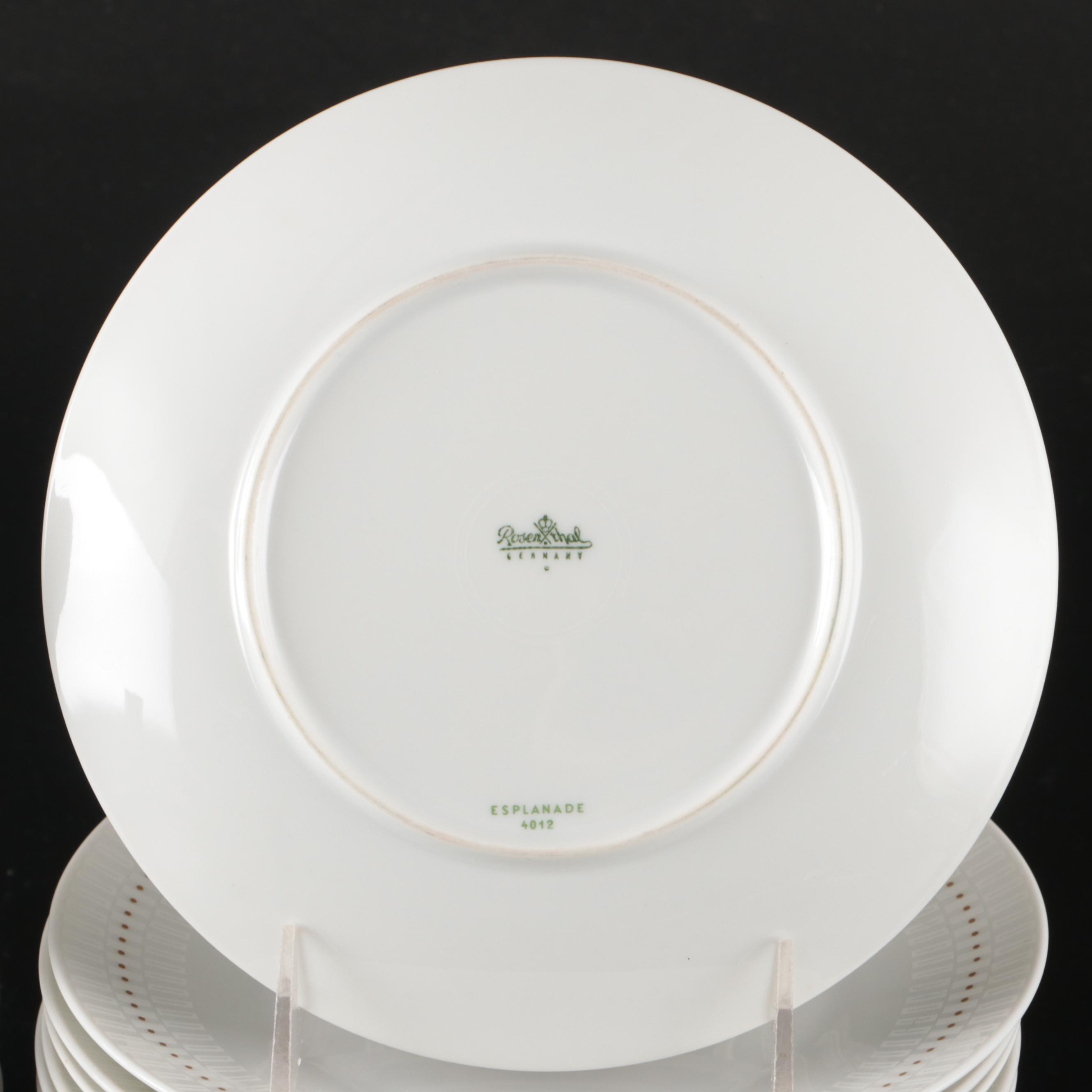 Rosenthal "Esplanade" Porcelain Dinnerware, 1961-1964