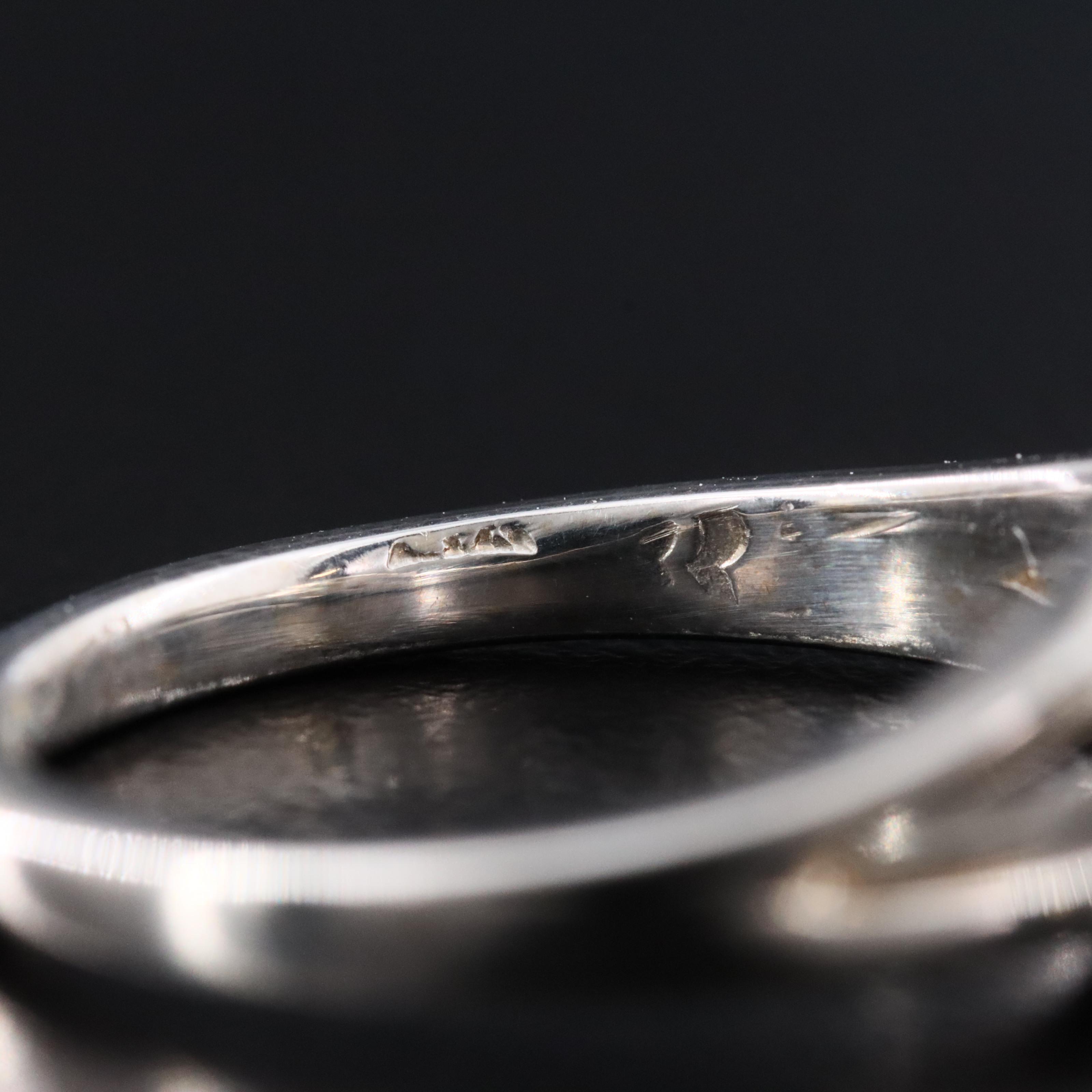 14K Diamond and Emerald Celtic Trinity Knot Ring