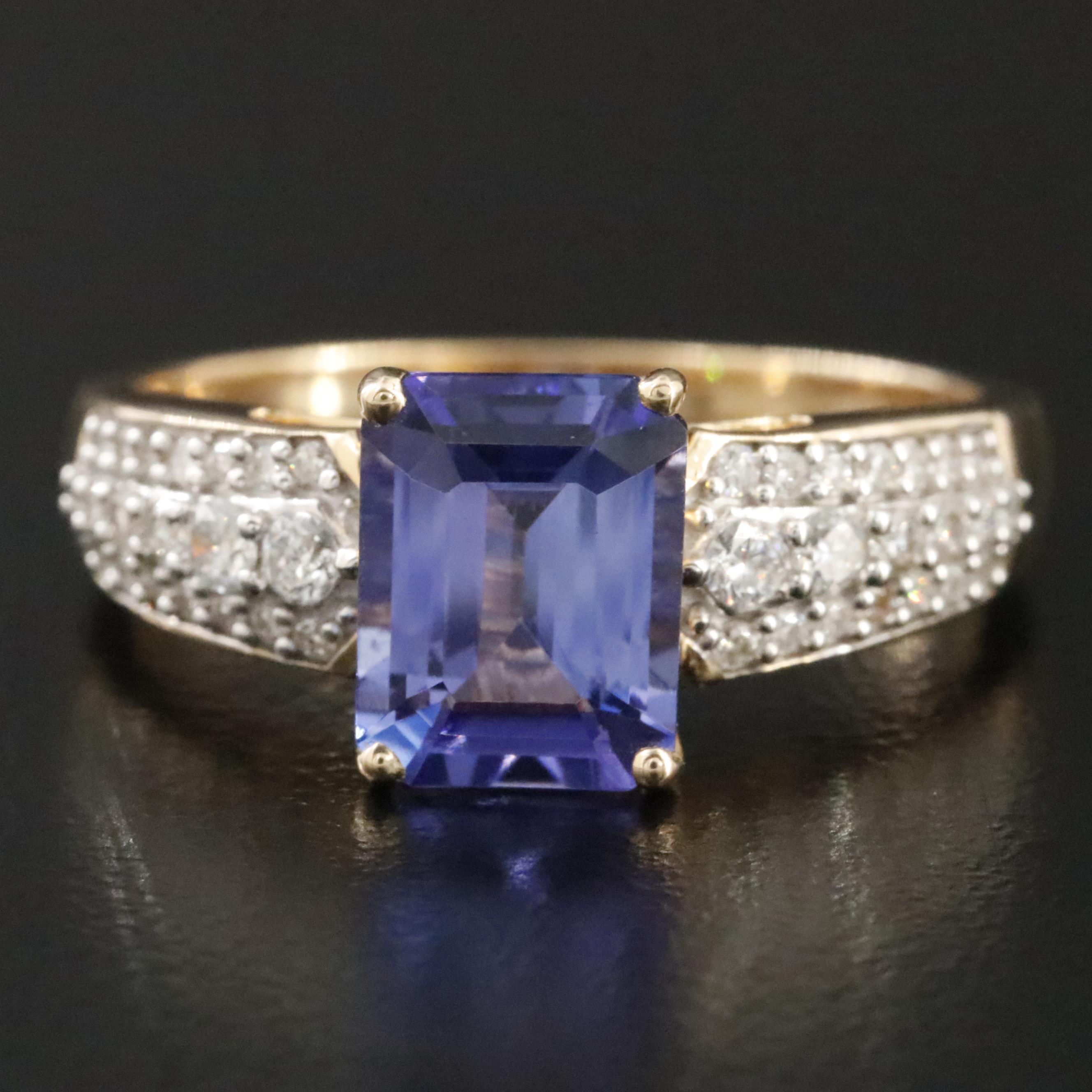 14K Tanzanite and Diamond Ring