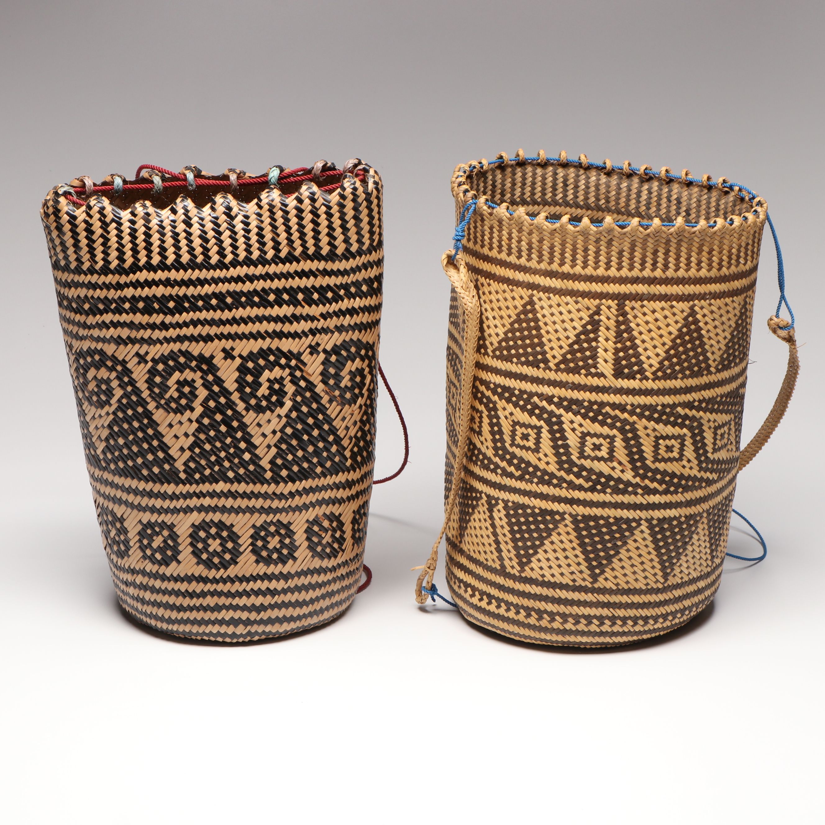 Malaysian Dayak Peoples Handwoven Bamboo Borneo Backpacks