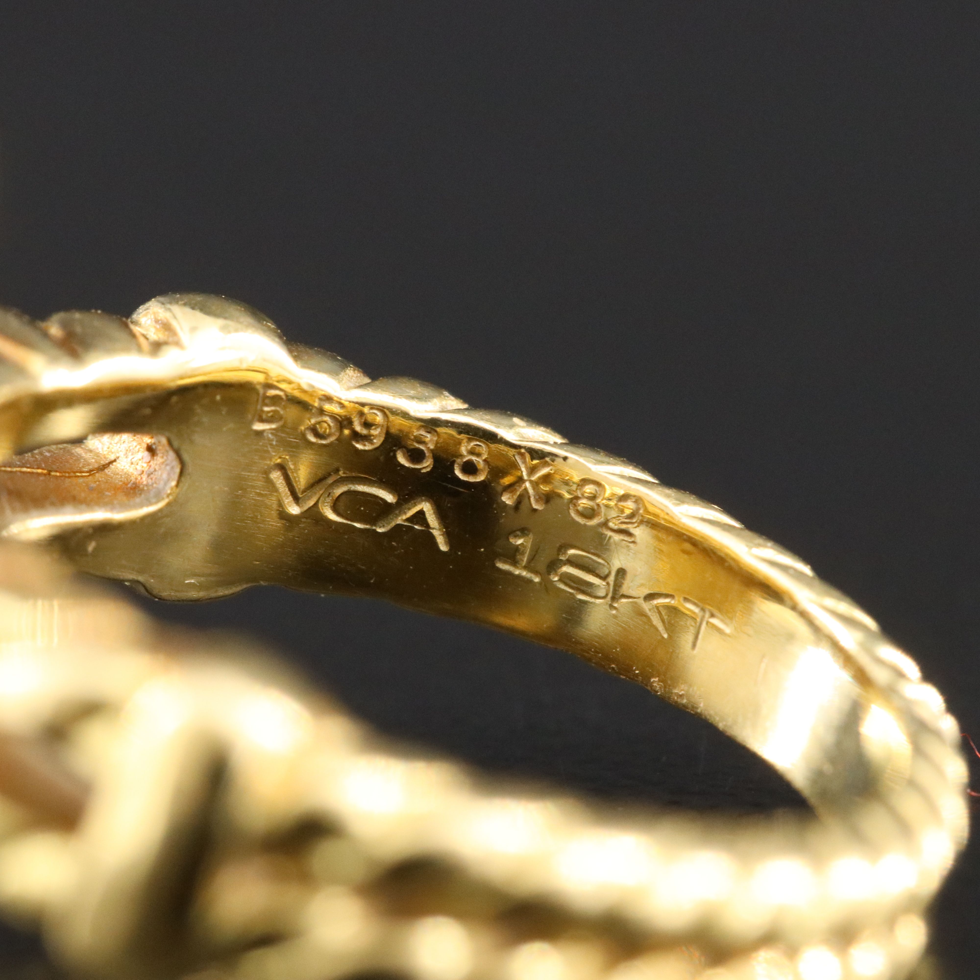 Van Cleef & Arpels Vintage Alhambra 18K Black Onyx and Diamond Ring