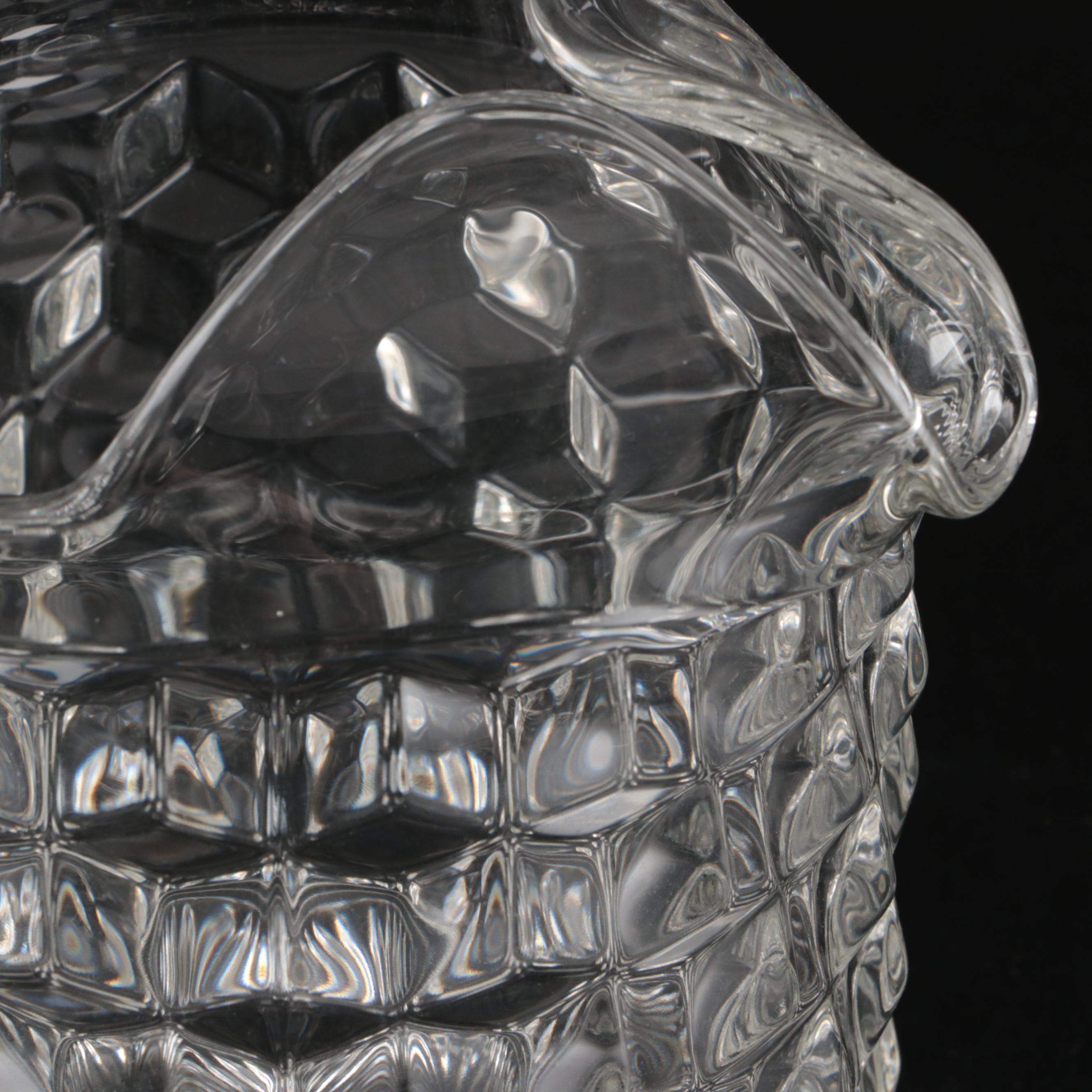 Fostoria "American Clear" Glass Low Water Goblets and Pitcher, 20th C.