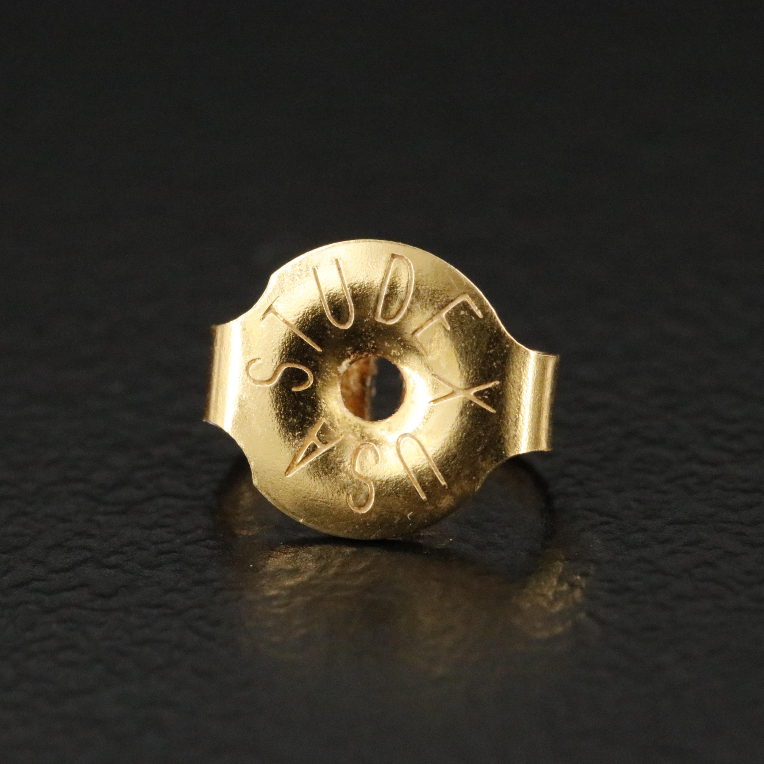 Heart Stud Earrings with Faux Pearl Enhancers