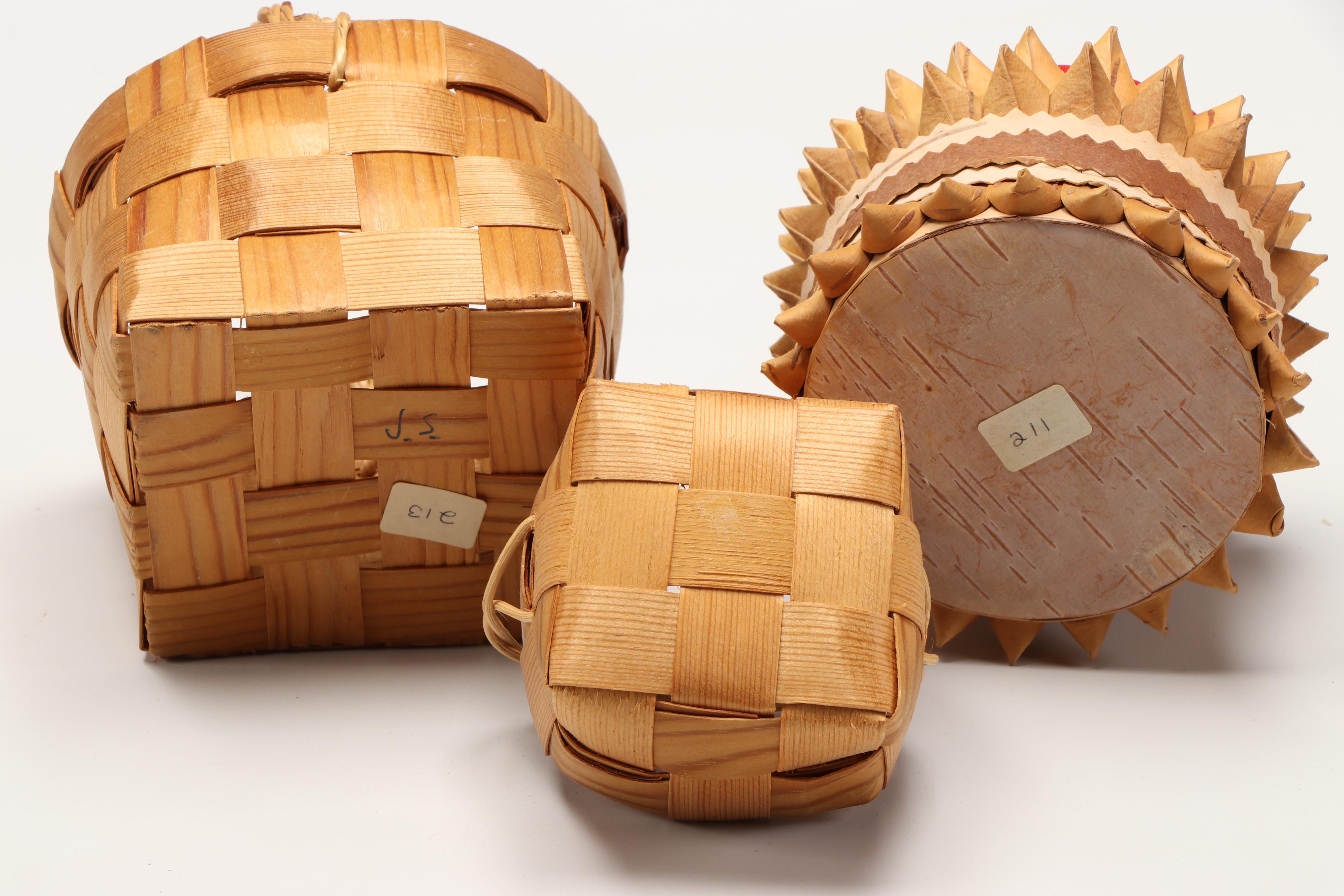 Niila Honkala Lapland Birch Bark Spiked and Other Finnish Birch and Pine Baskets