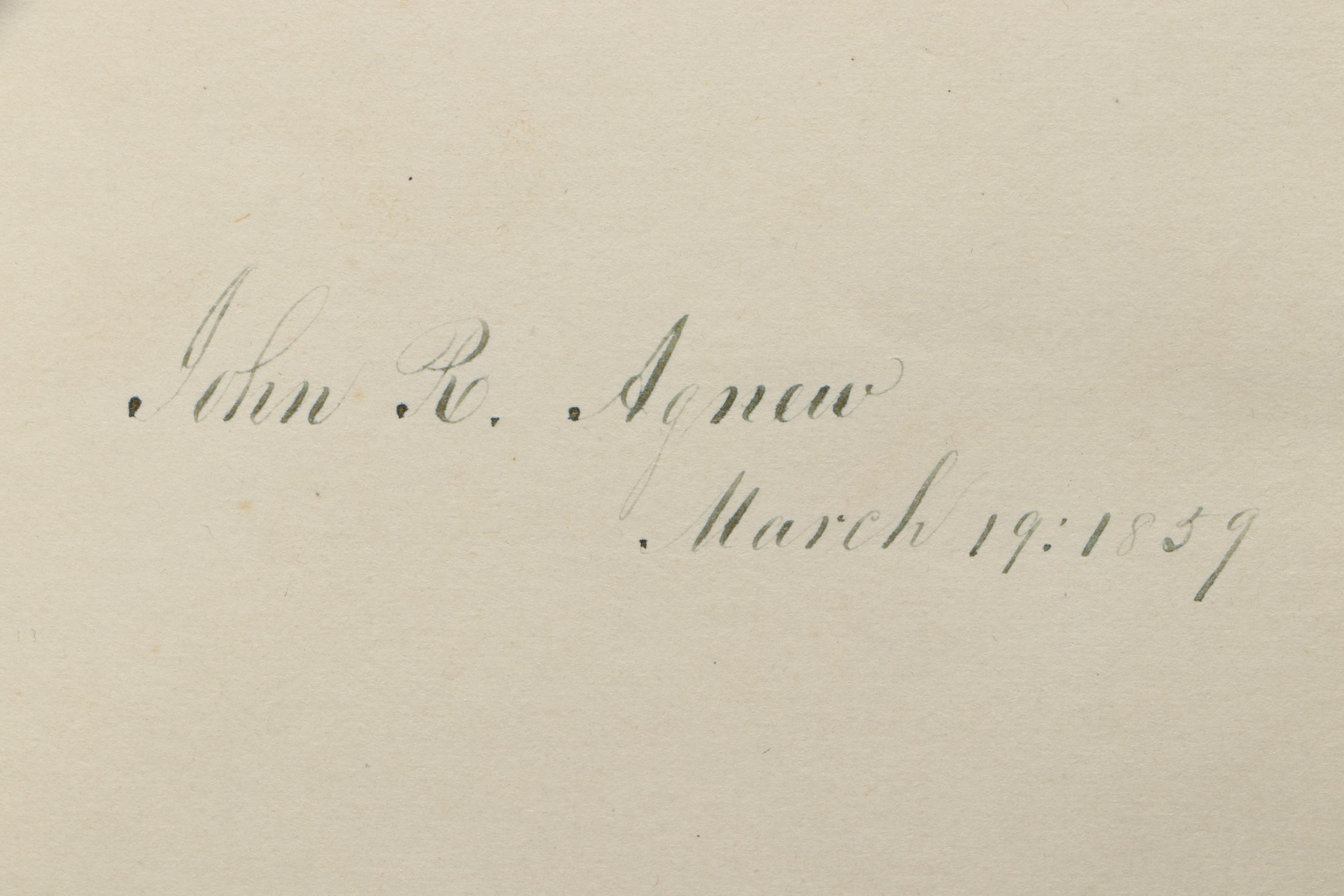 Victorian Embossed Leather Autograph Book, Mid-19th Century