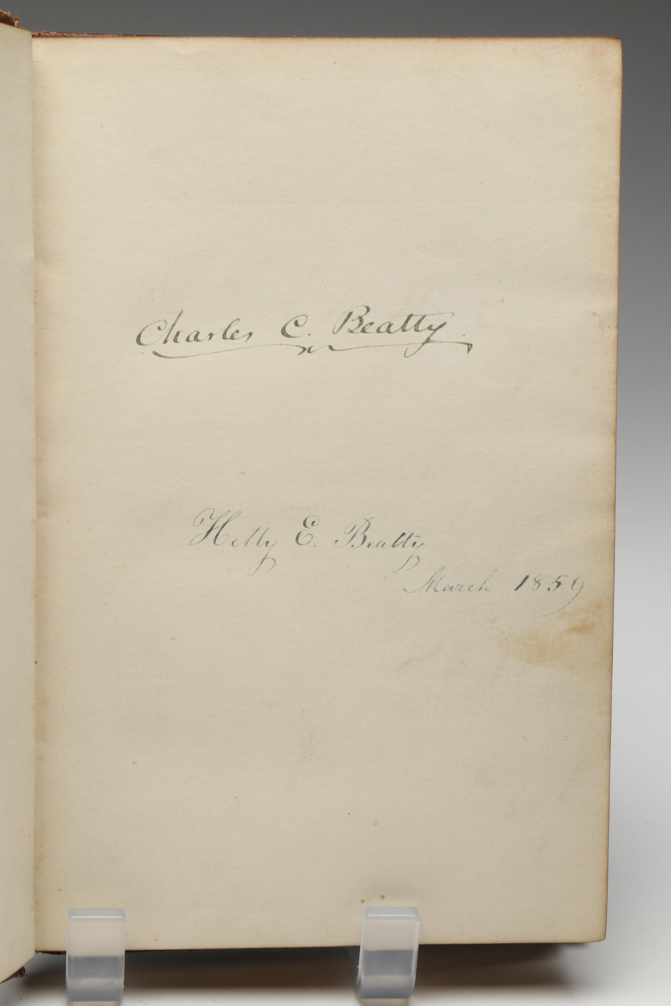 Victorian Embossed Leather Autograph Book, Mid-19th Century