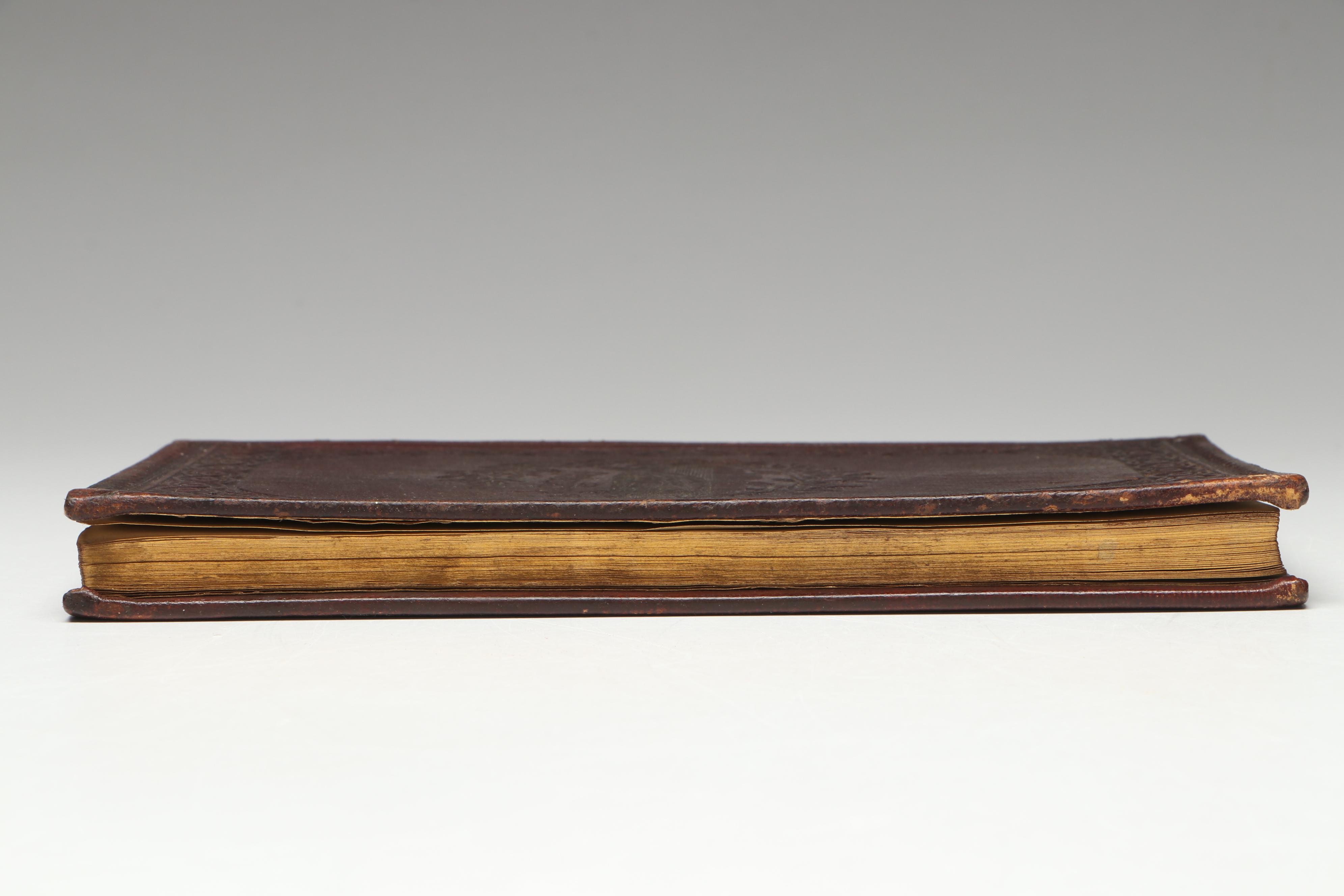 Victorian Embossed Leather Autograph Book, Mid-19th Century