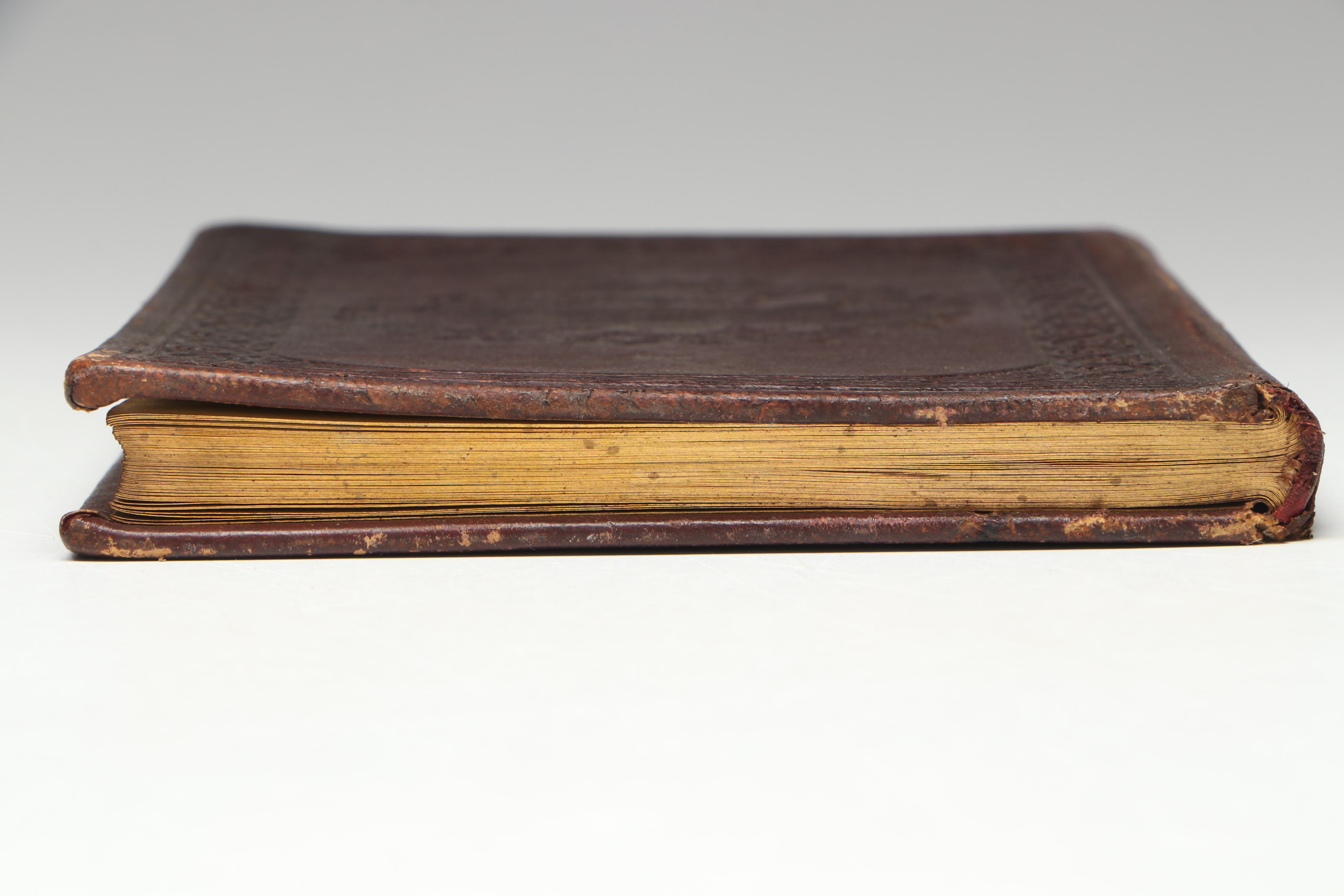Victorian Embossed Leather Autograph Book, Mid-19th Century