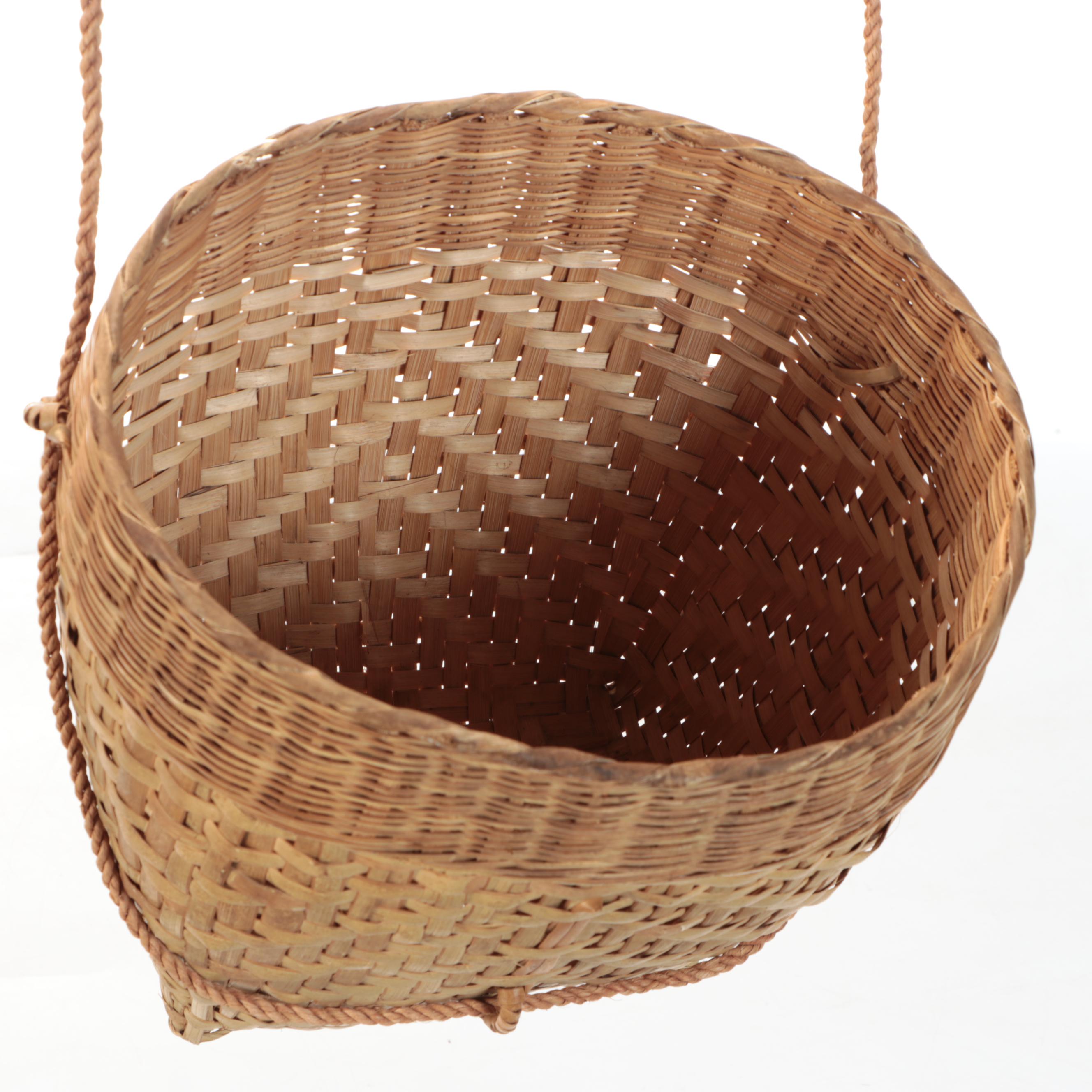 Myanmar Bamboo Fiber Backpack with Tumpline and Other Utilitarian Basketry