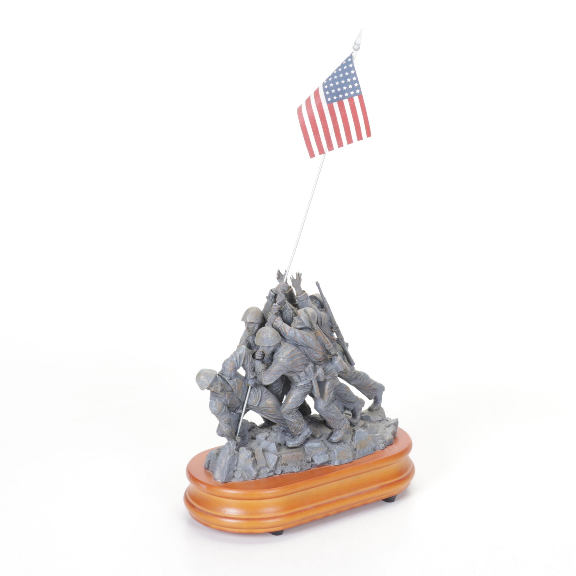 "Raising the Flag on Iwo Jima" Musical Figure & Michael Ricker Pewter Figurines
