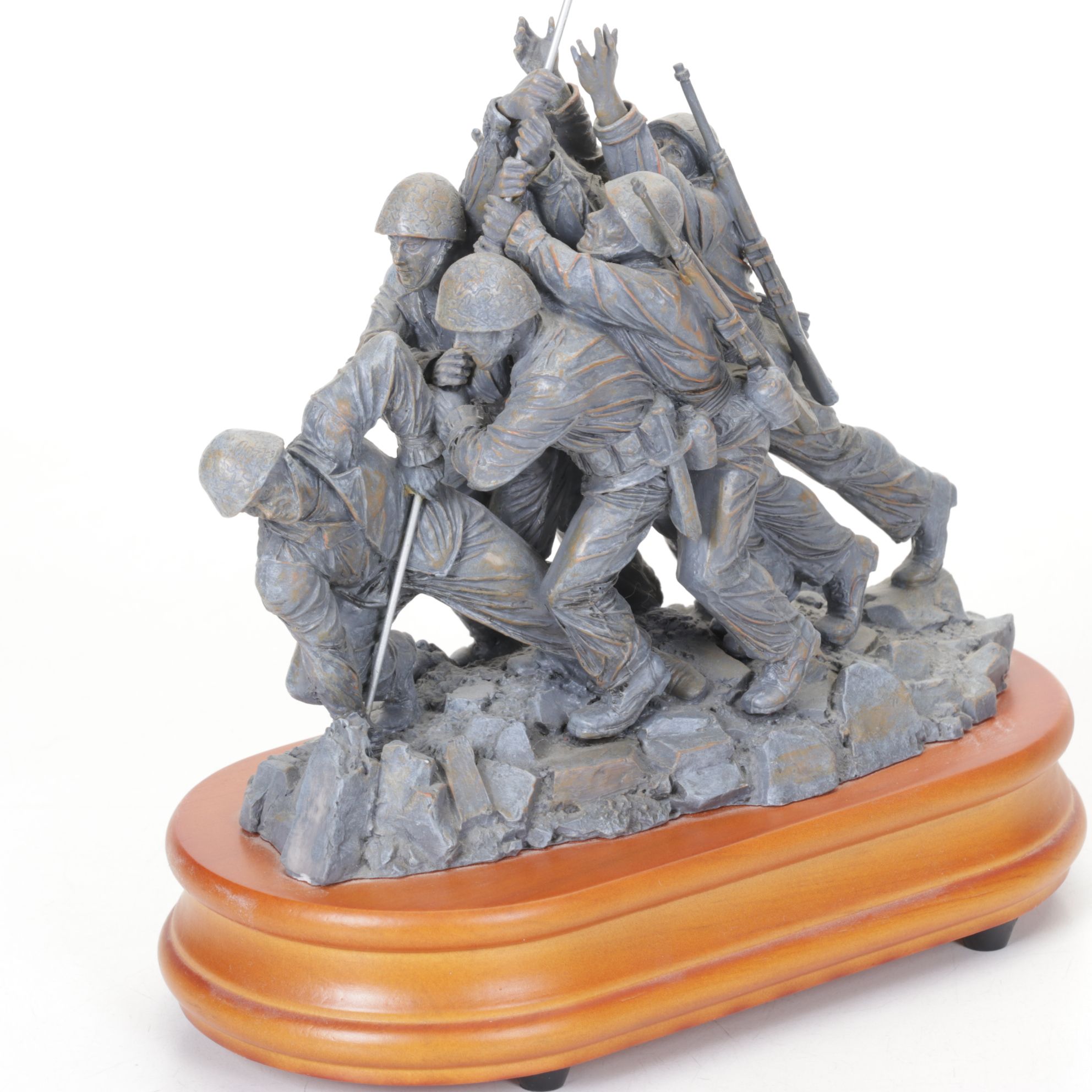 "Raising the Flag on Iwo Jima" Musical Figure & Michael Ricker Pewter Figurines