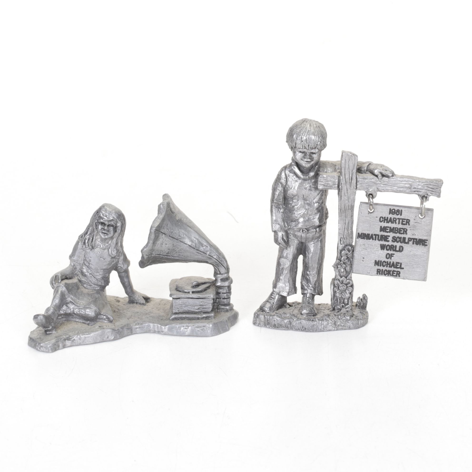 "Raising the Flag on Iwo Jima" Musical Figure & Michael Ricker Pewter Figurines