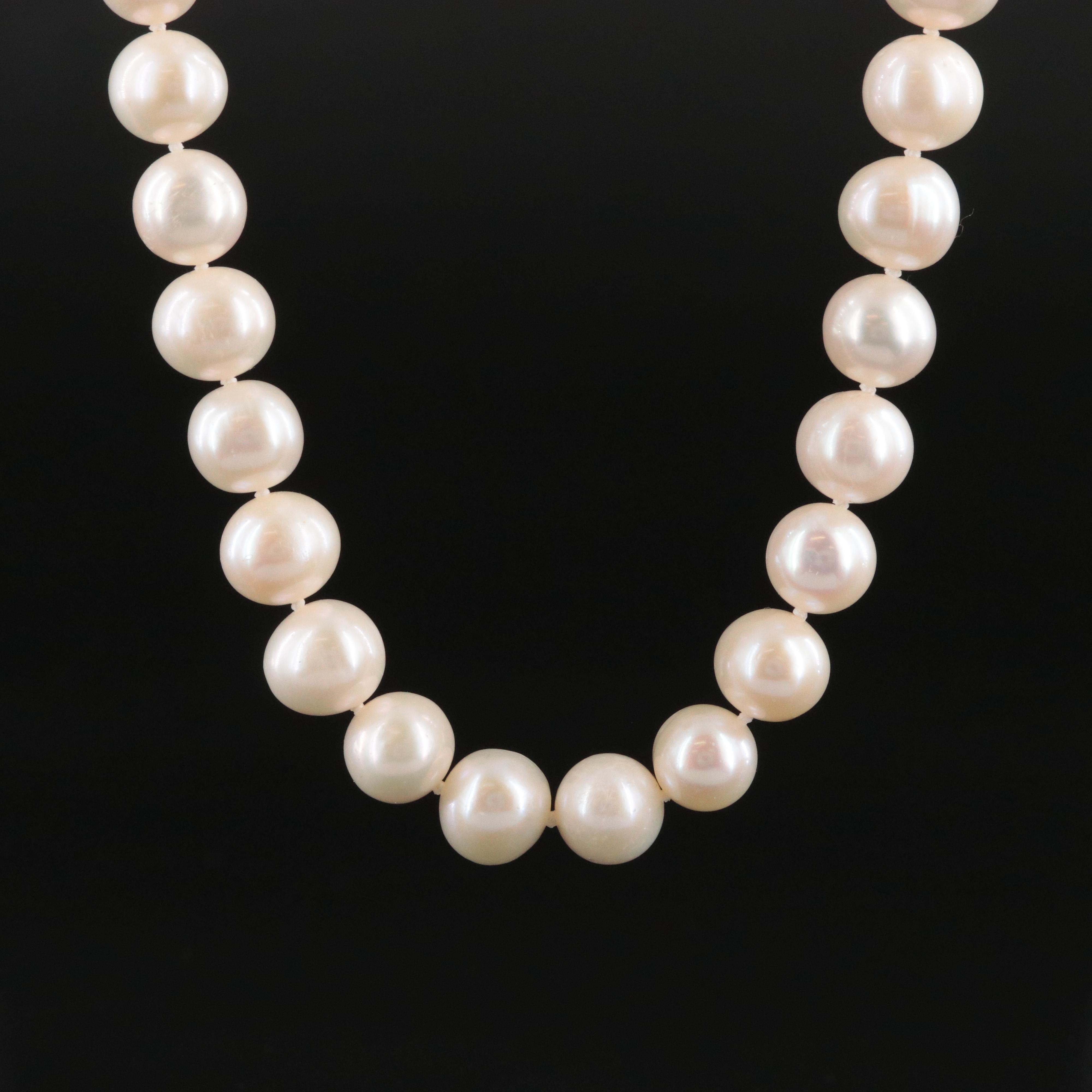 Pearl Necklace with 14K Clasp