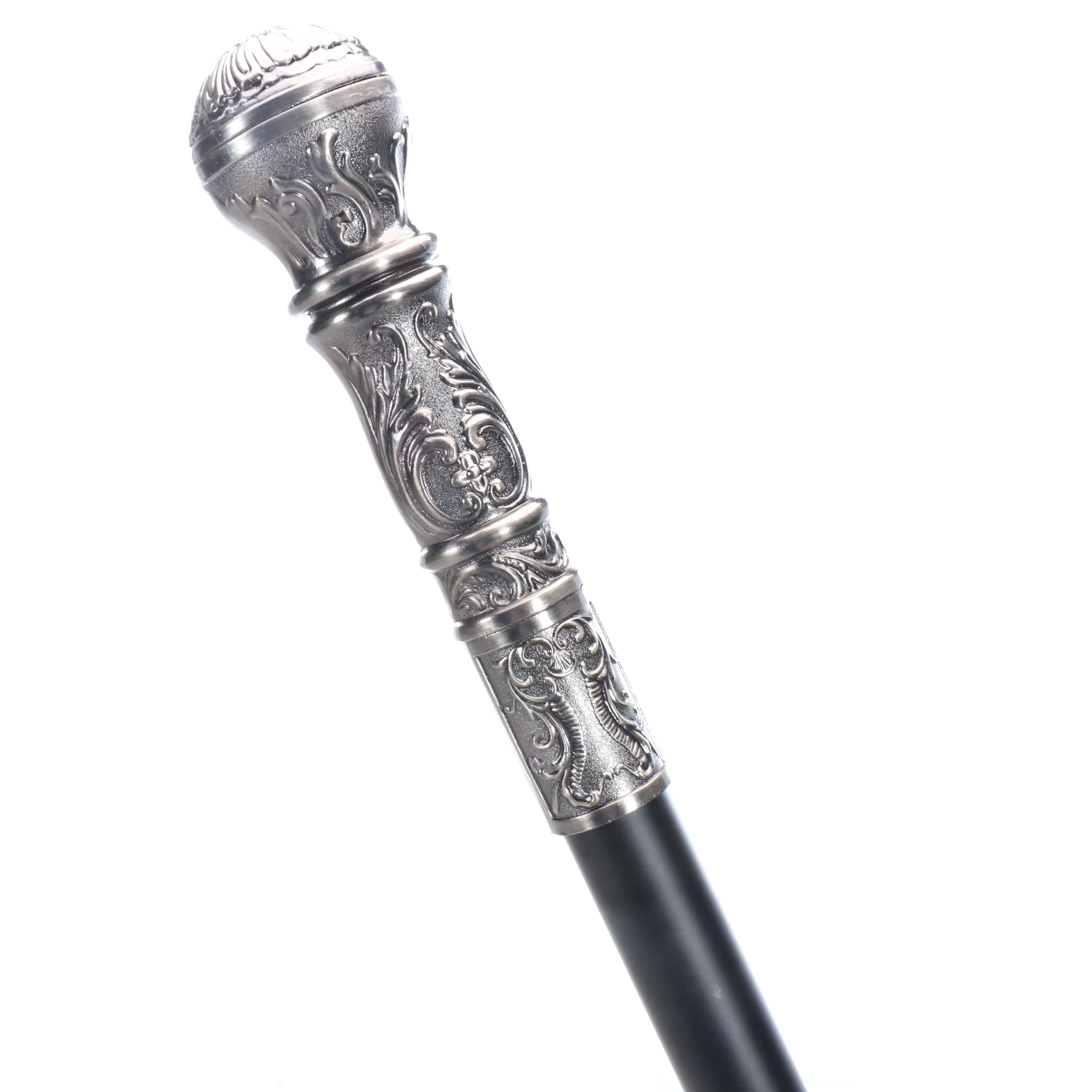 Scrolling Acanthus Knob Handled Sword Cane