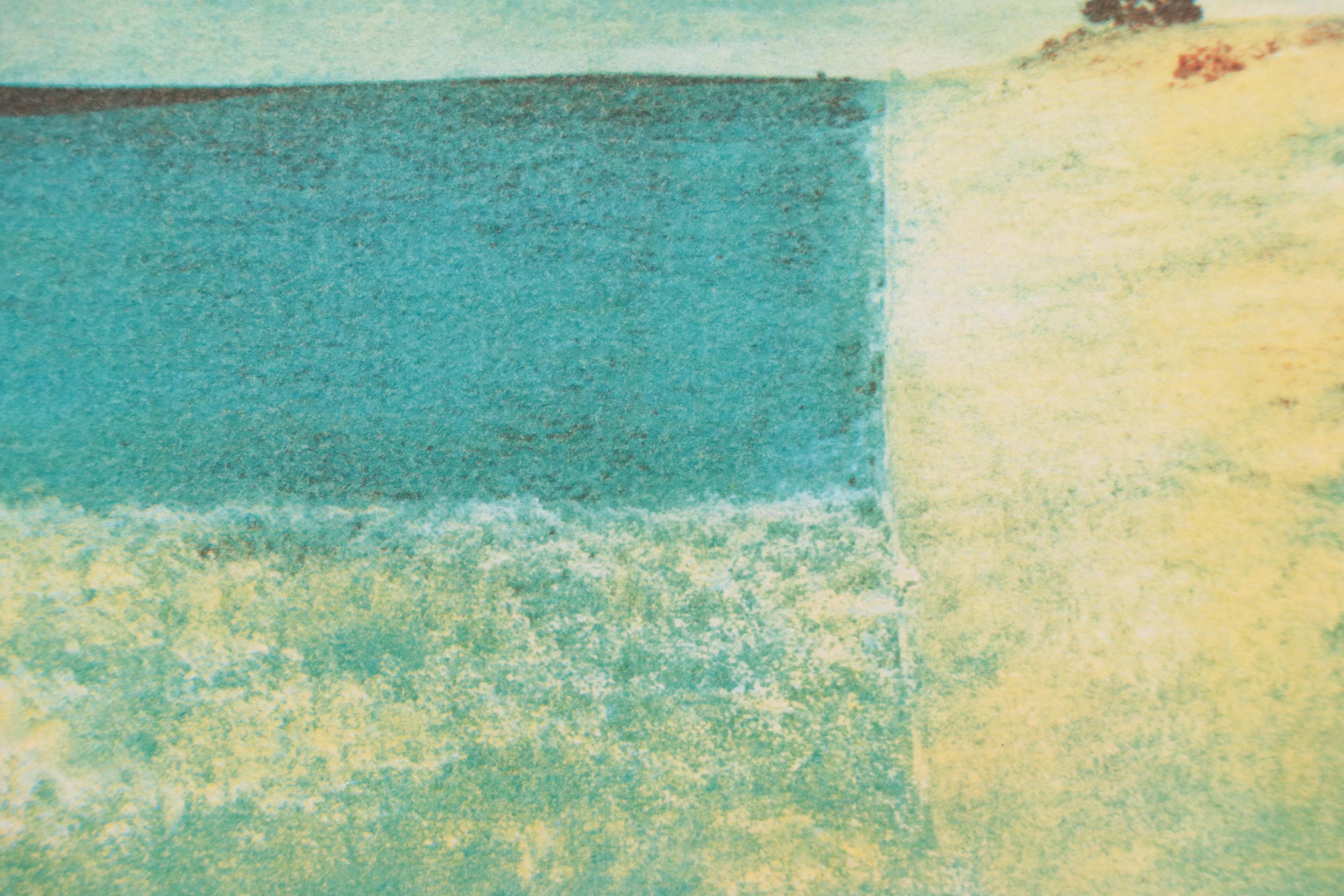 Ted Jones Gum Bichromatic Print of Landscape, Circa 1989