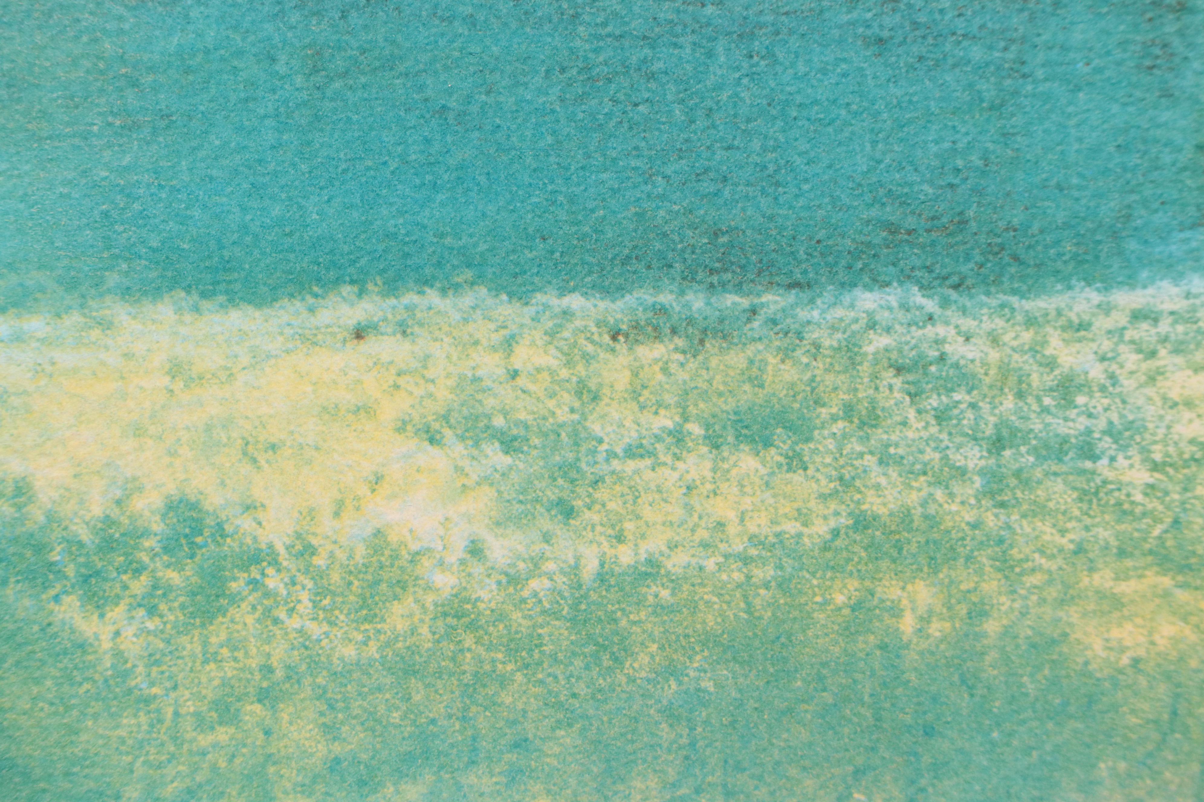 Ted Jones Gum Bichromatic Print of Landscape, Circa 1989