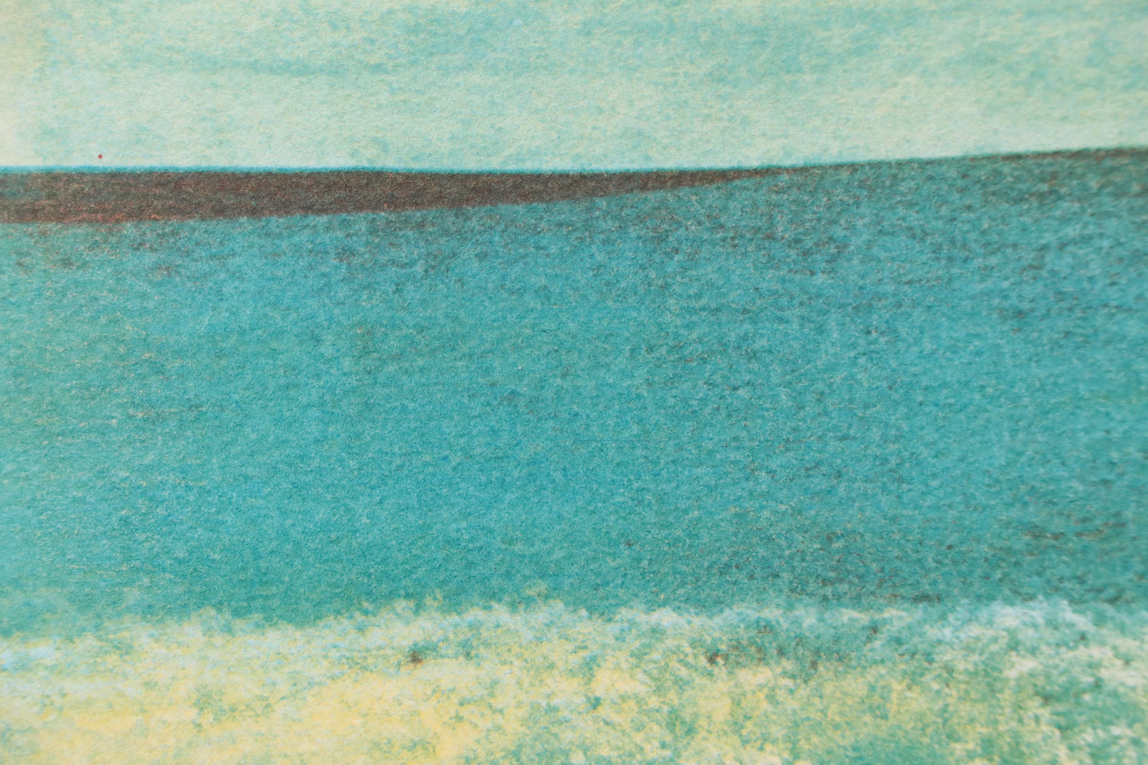 Ted Jones Gum Bichromatic Print of Landscape, Circa 1989