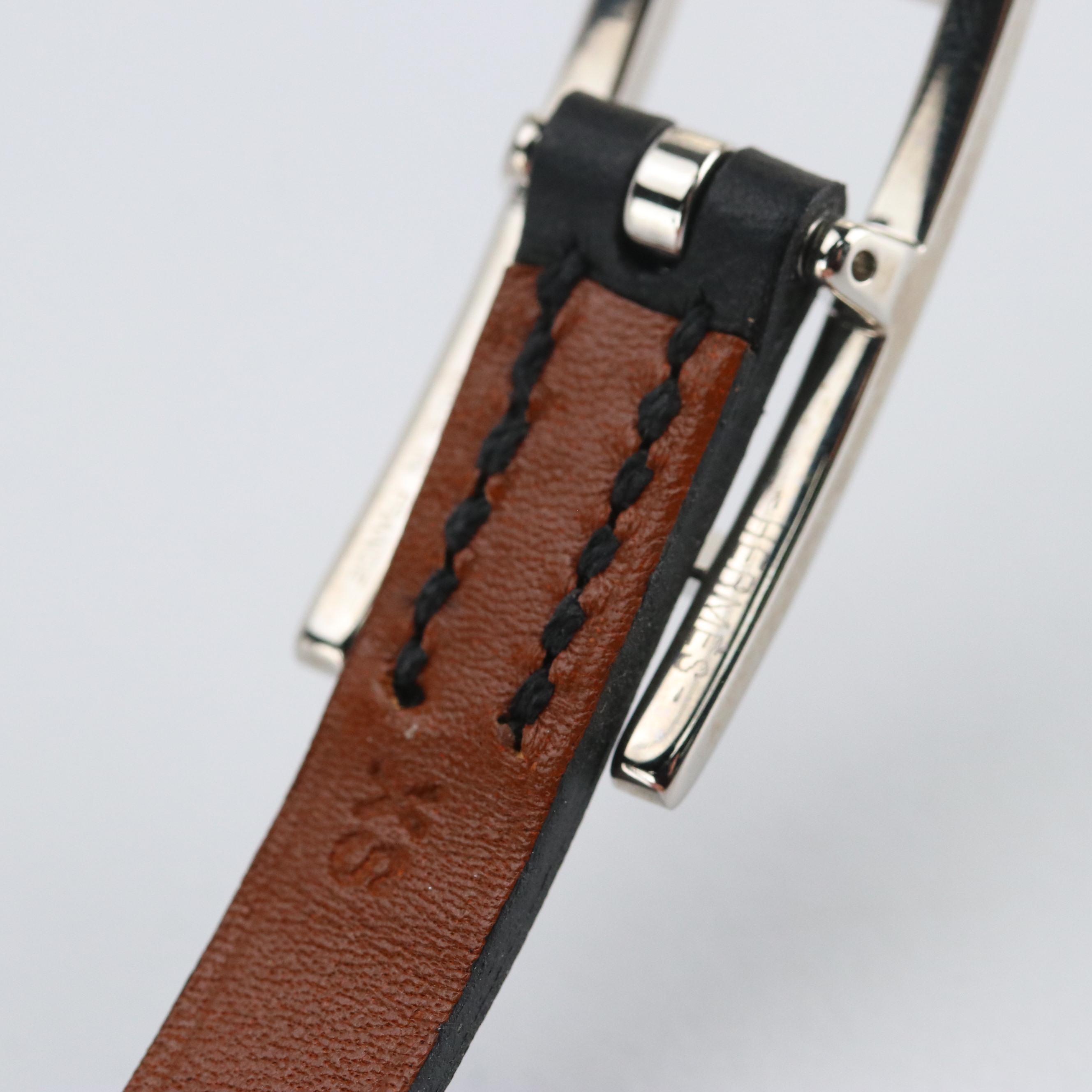 Hermès Leather Behapi Double Tour Bracelet in Box