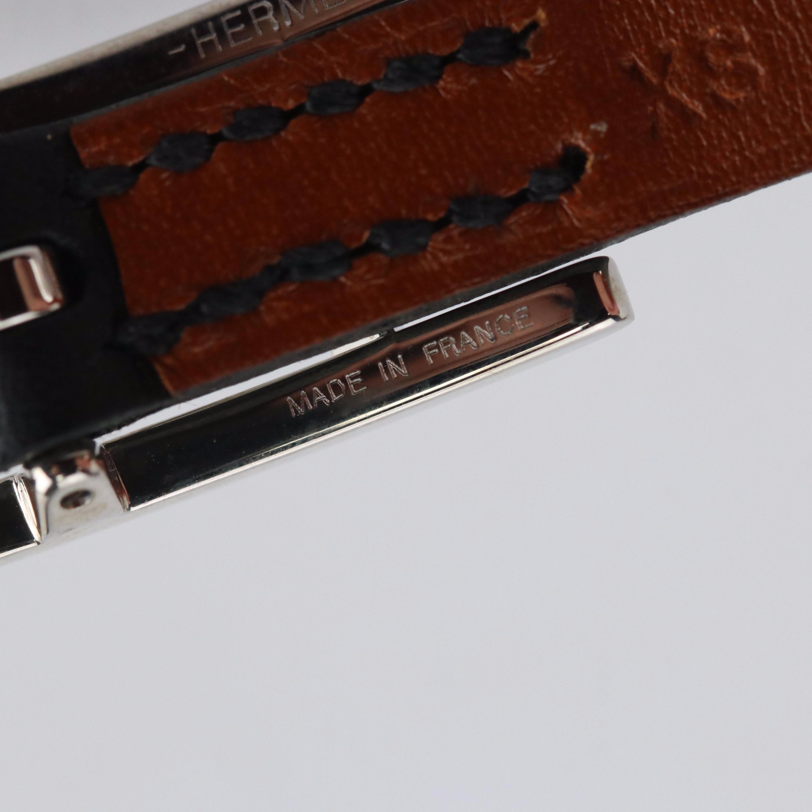 Hermès Leather Behapi Double Tour Bracelet in Box