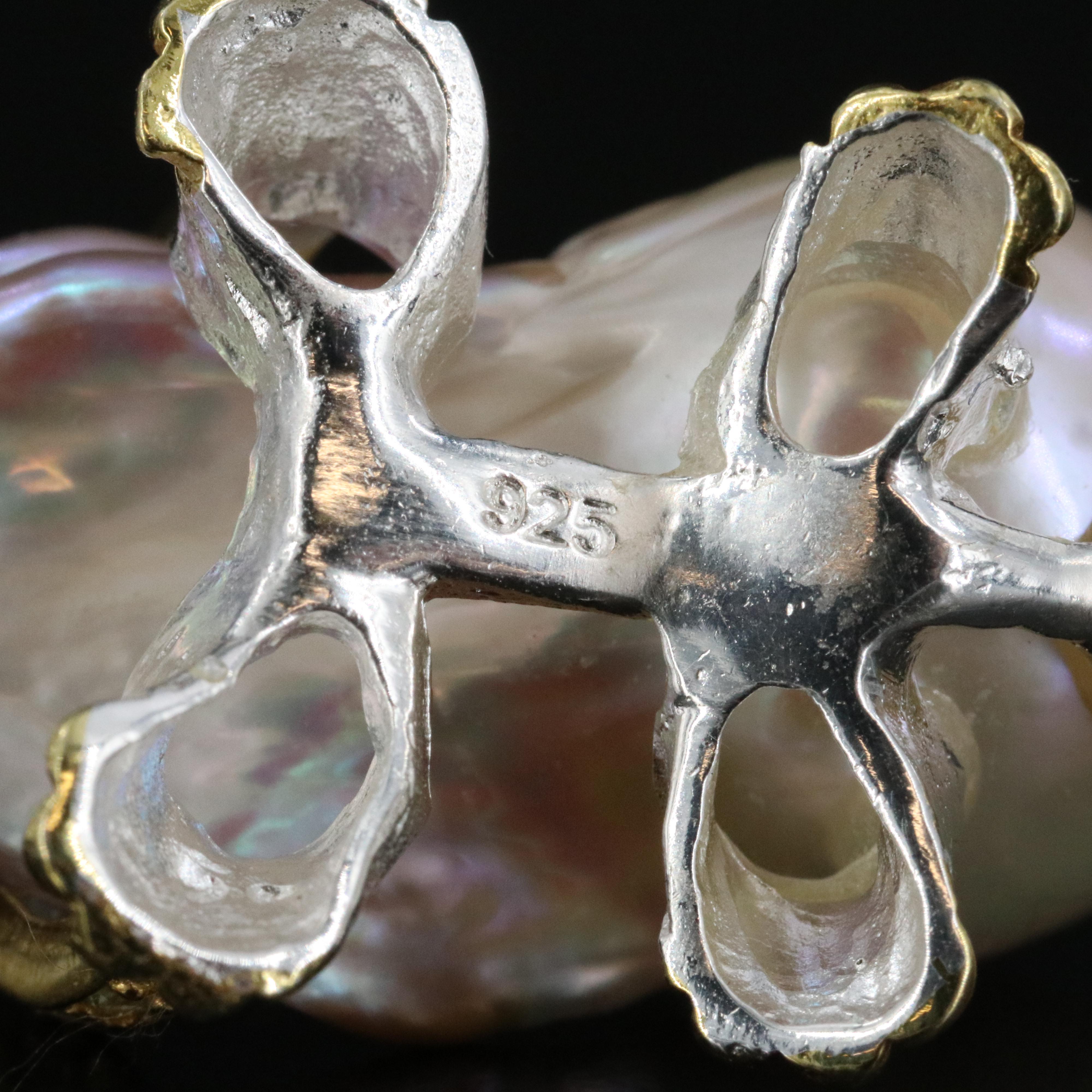 Sterling Pearl, Citrine and Garnet Hippo Pendant