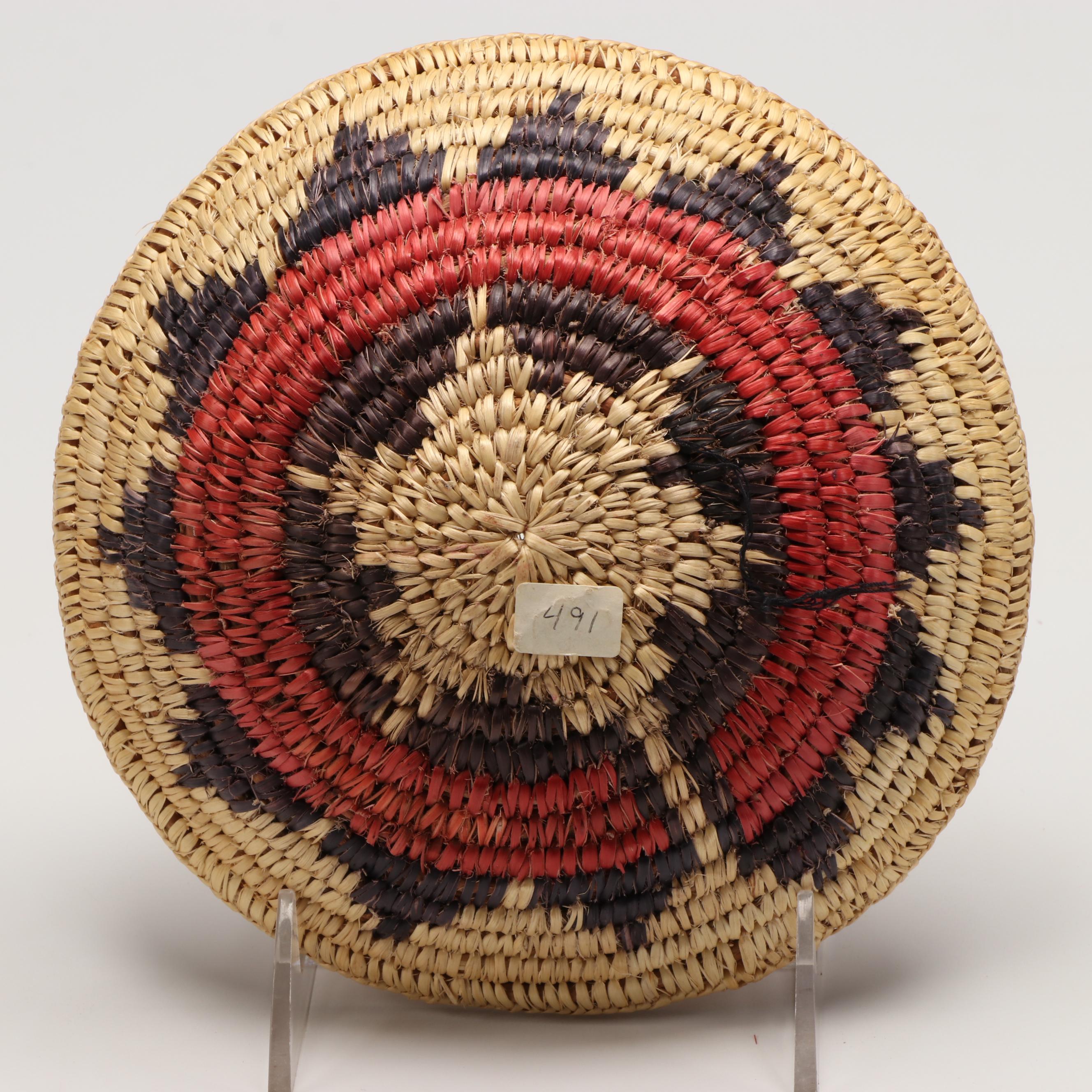 Diné (Navajo) Sumac Wedding Basket and Other Woven Vessel