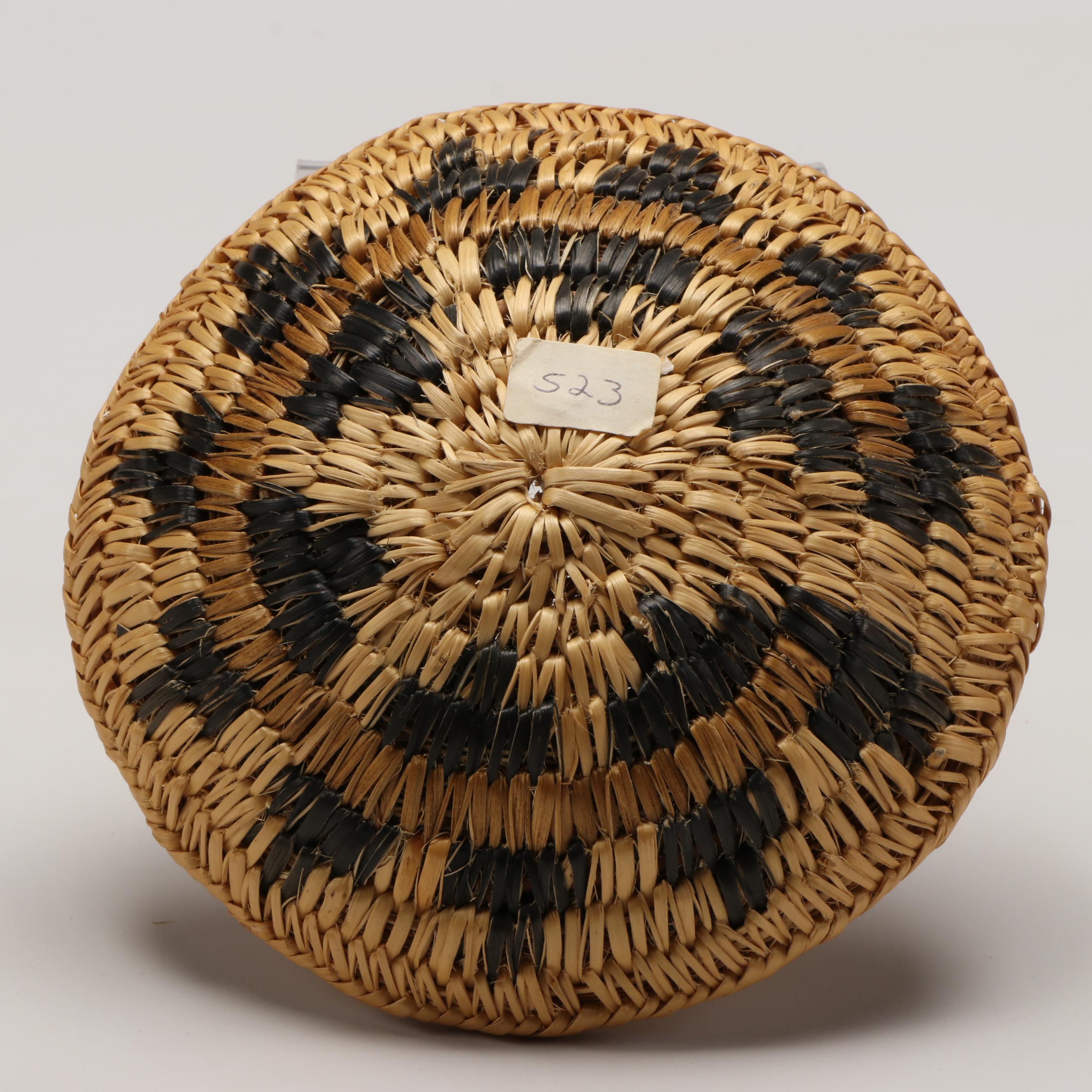 Diné (Navajo) Sumac Wedding Basket and Other Woven Vessel
