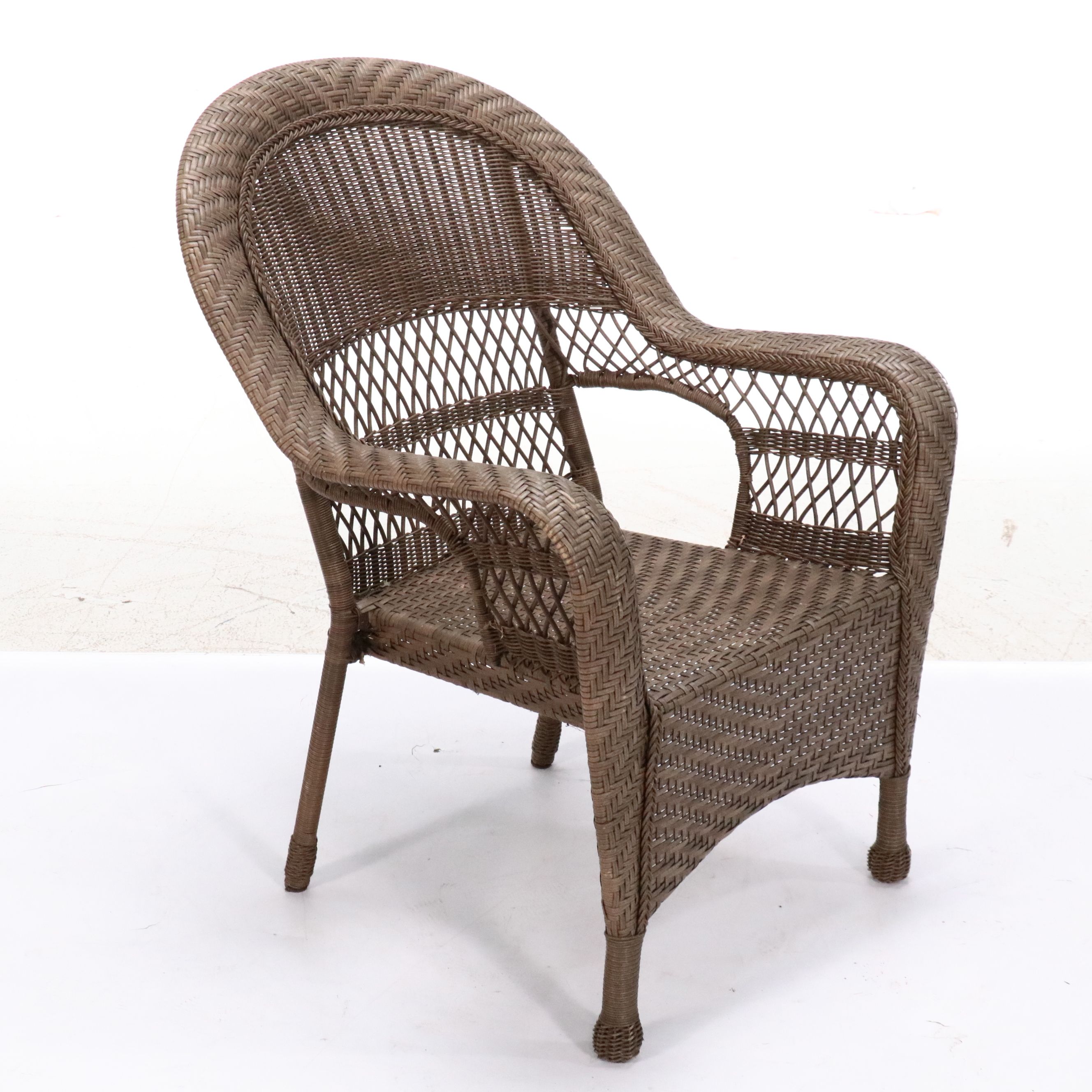 Wicker Resin Armchairs and Coffee Table