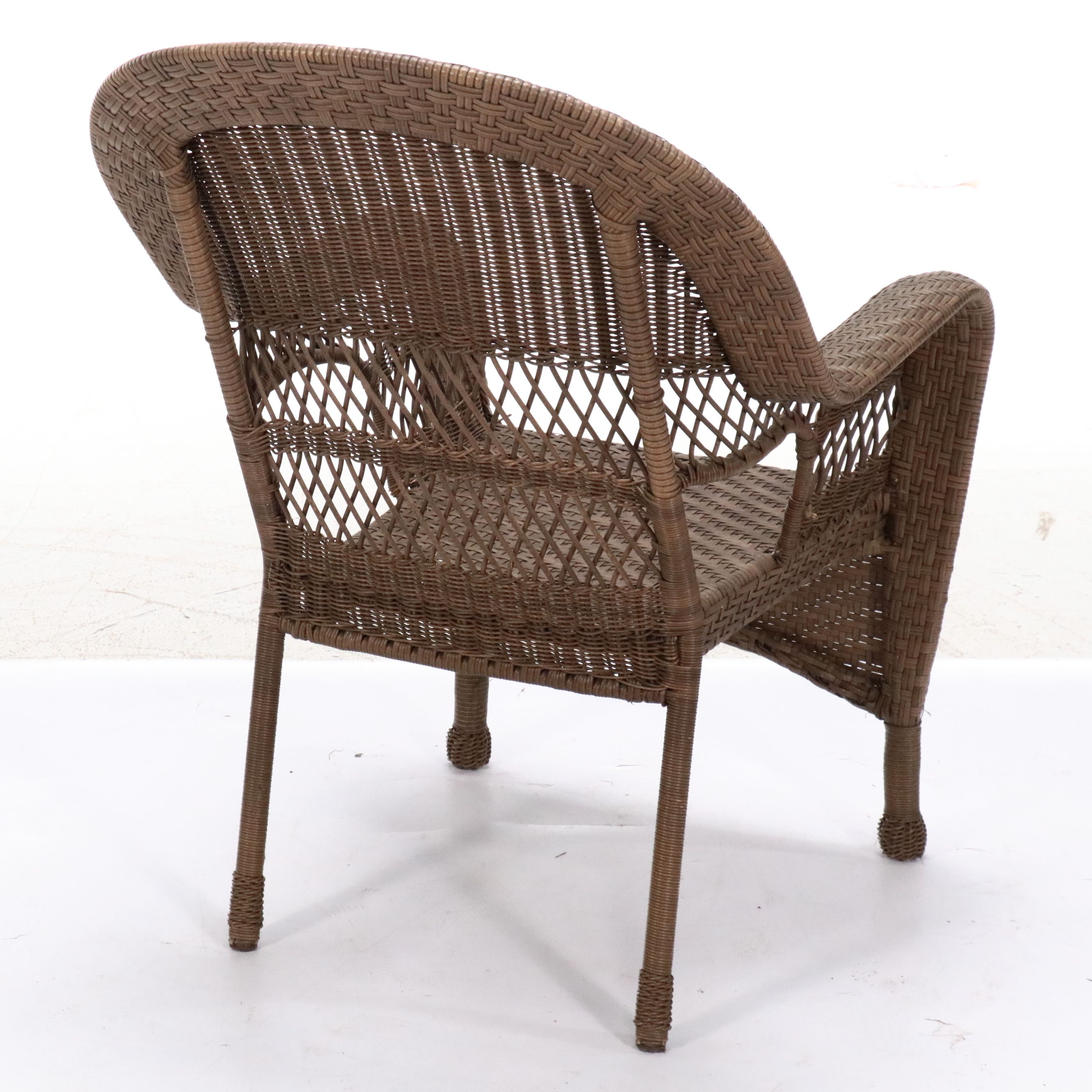 Wicker Resin Armchairs and Coffee Table