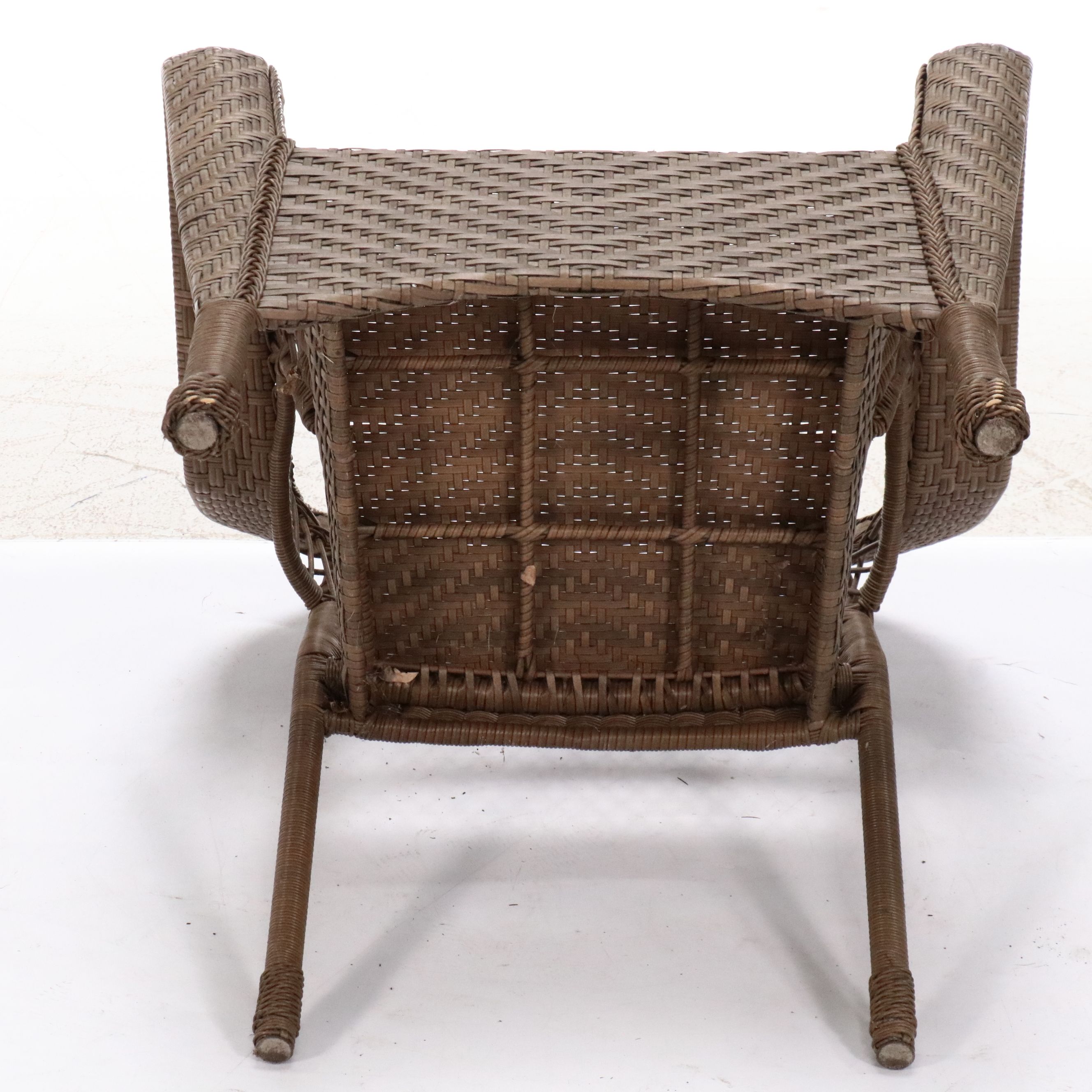 Wicker Resin Armchairs and Coffee Table