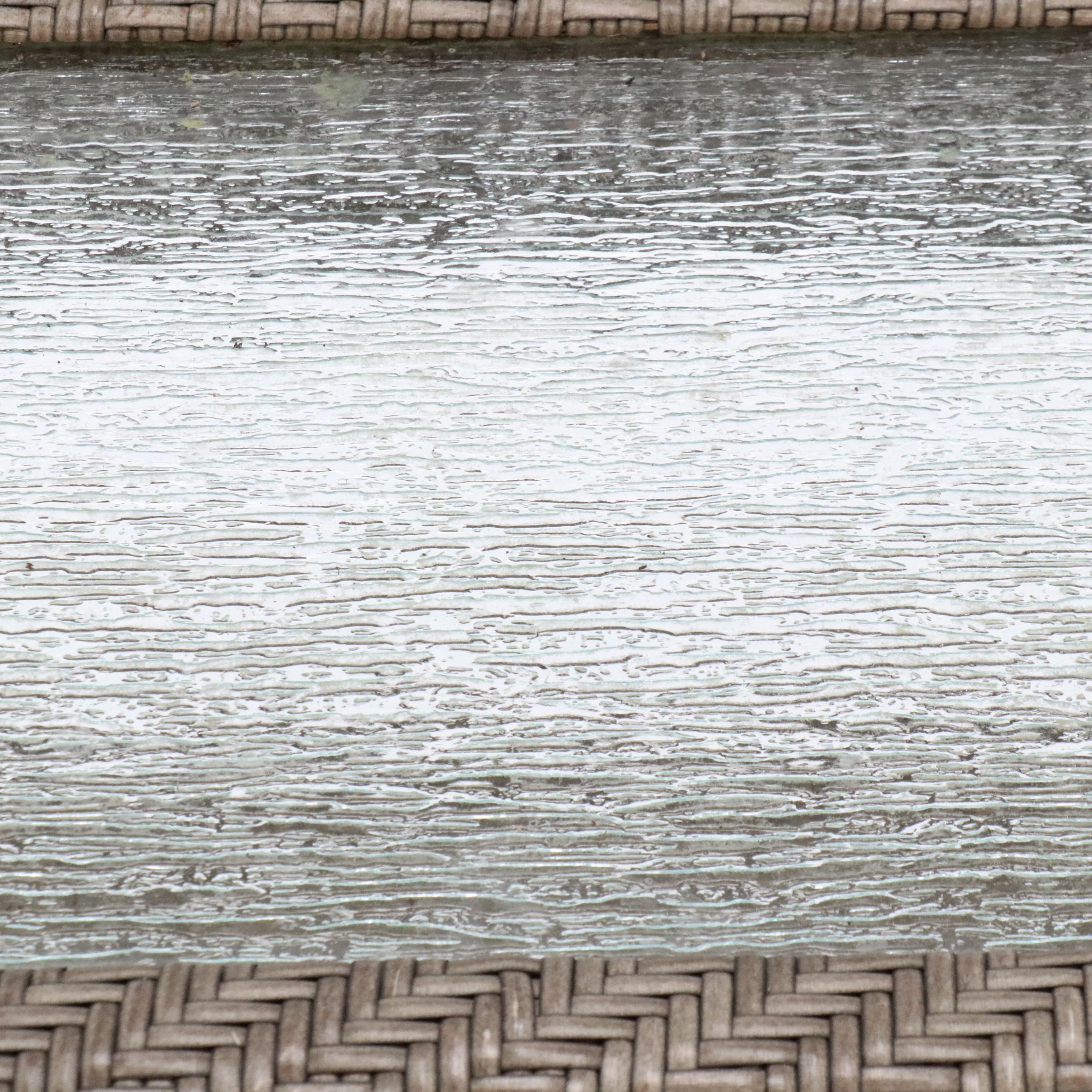 Wicker Resin Armchairs and Coffee Table