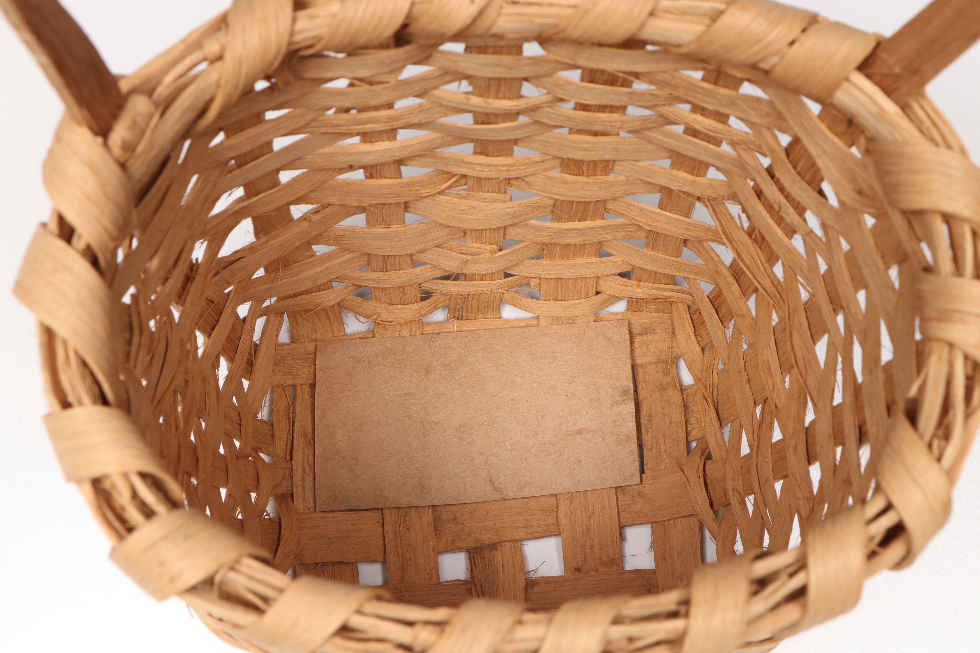 Edward Harris Jr. White Oak Fiber Chicken Feeding Basket and Other Mail Vessel