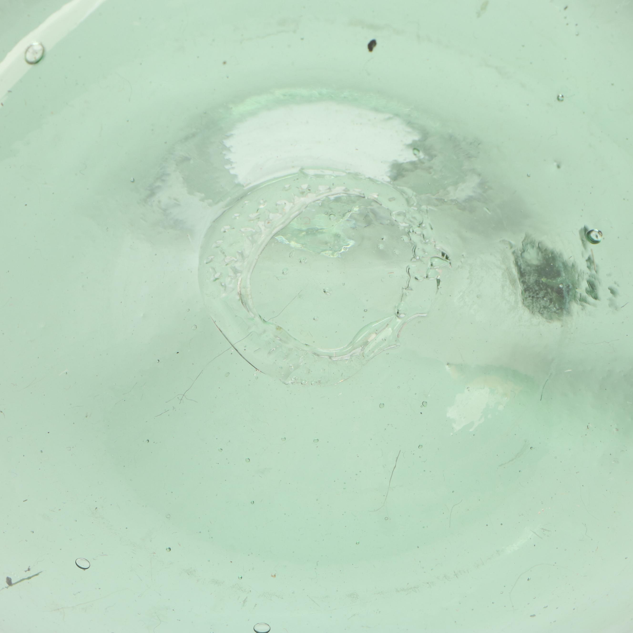 Bohemian Style Ruby Cut to Clear Bowl with Blown Glass Pitcher and Vases