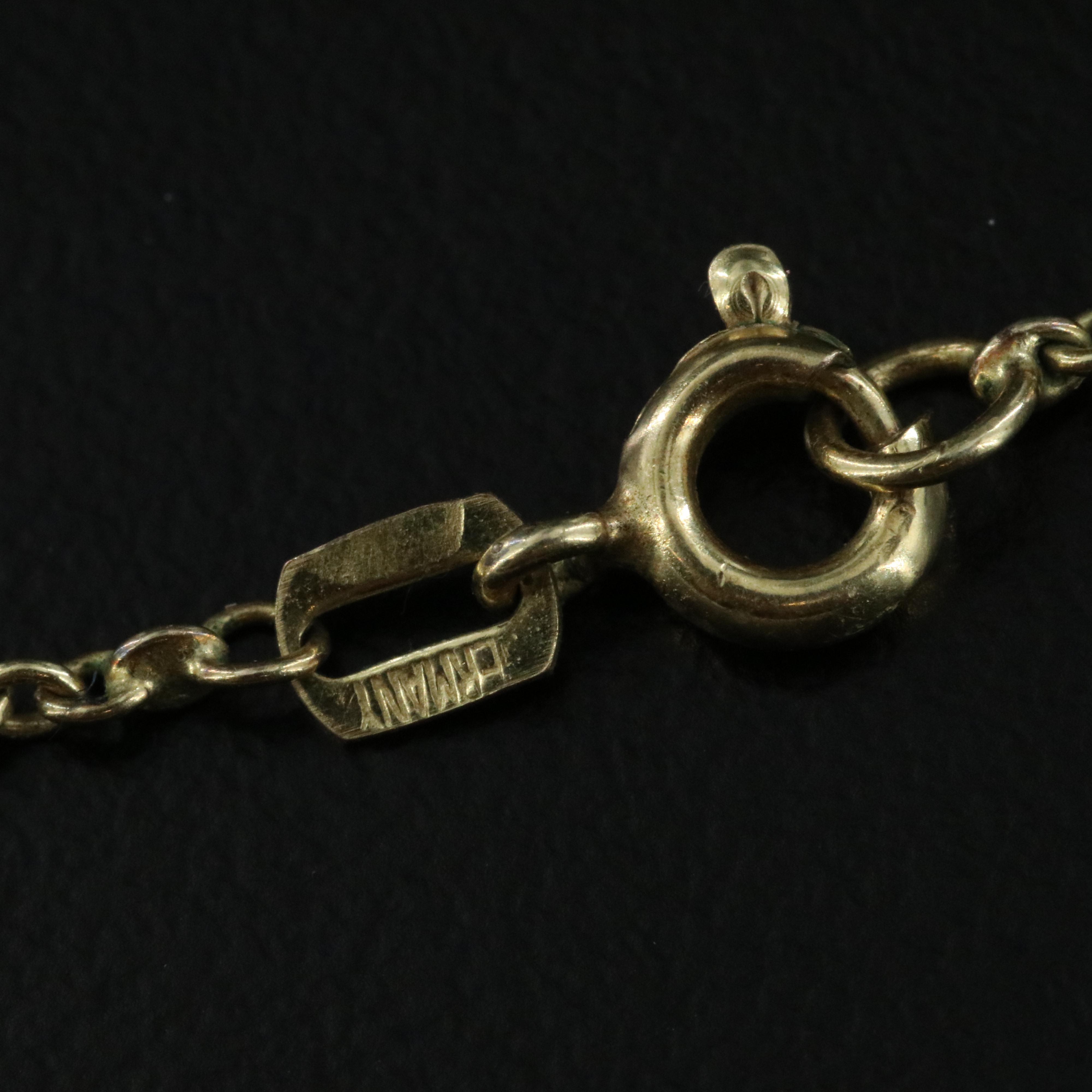 German Gold-Filled Garnet Fringe Necklace