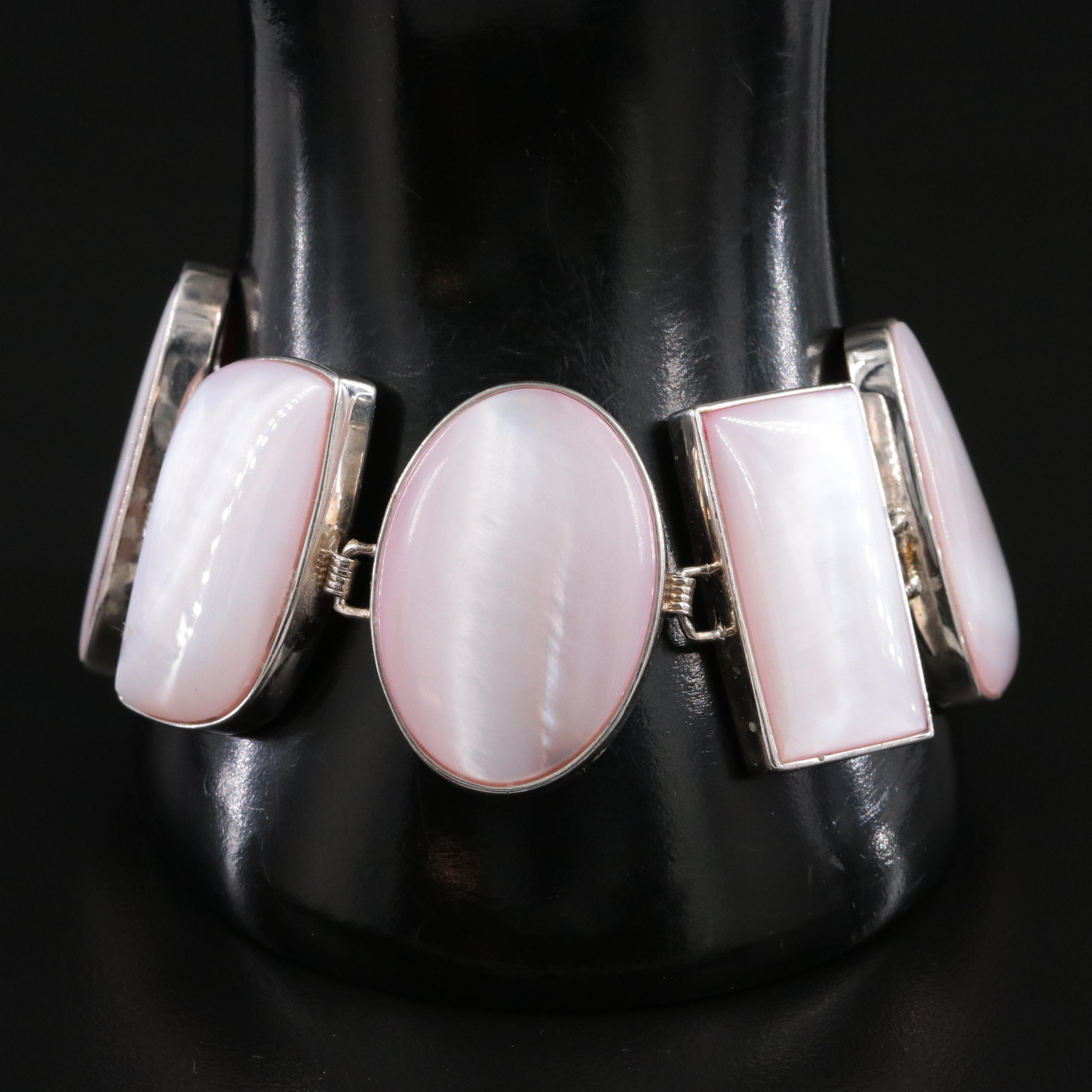 Sterling Mother-of-Pearl Bracelet