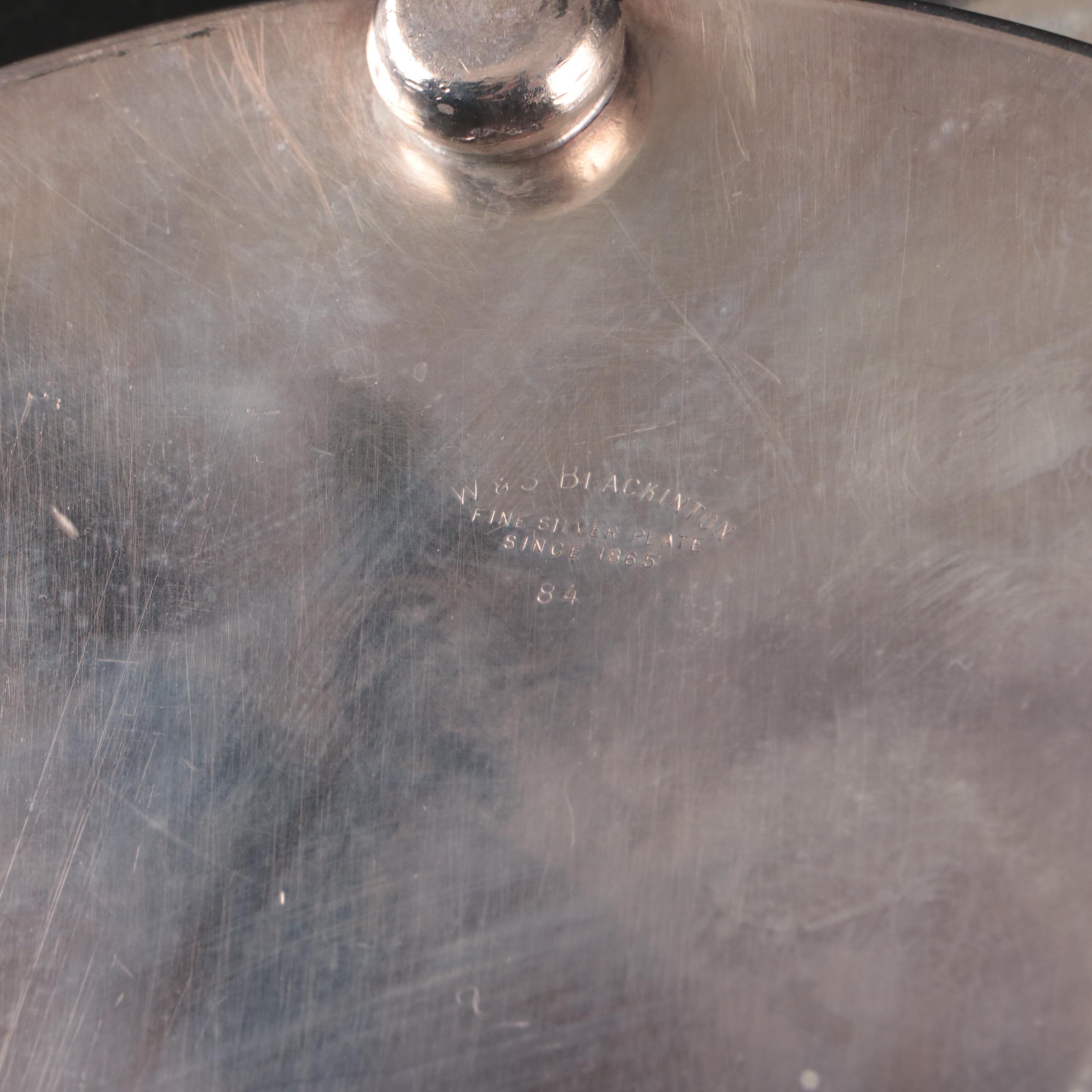 800 Silver Sugar Bowl, Etched Silver Plate Pitcher, and More Serveware