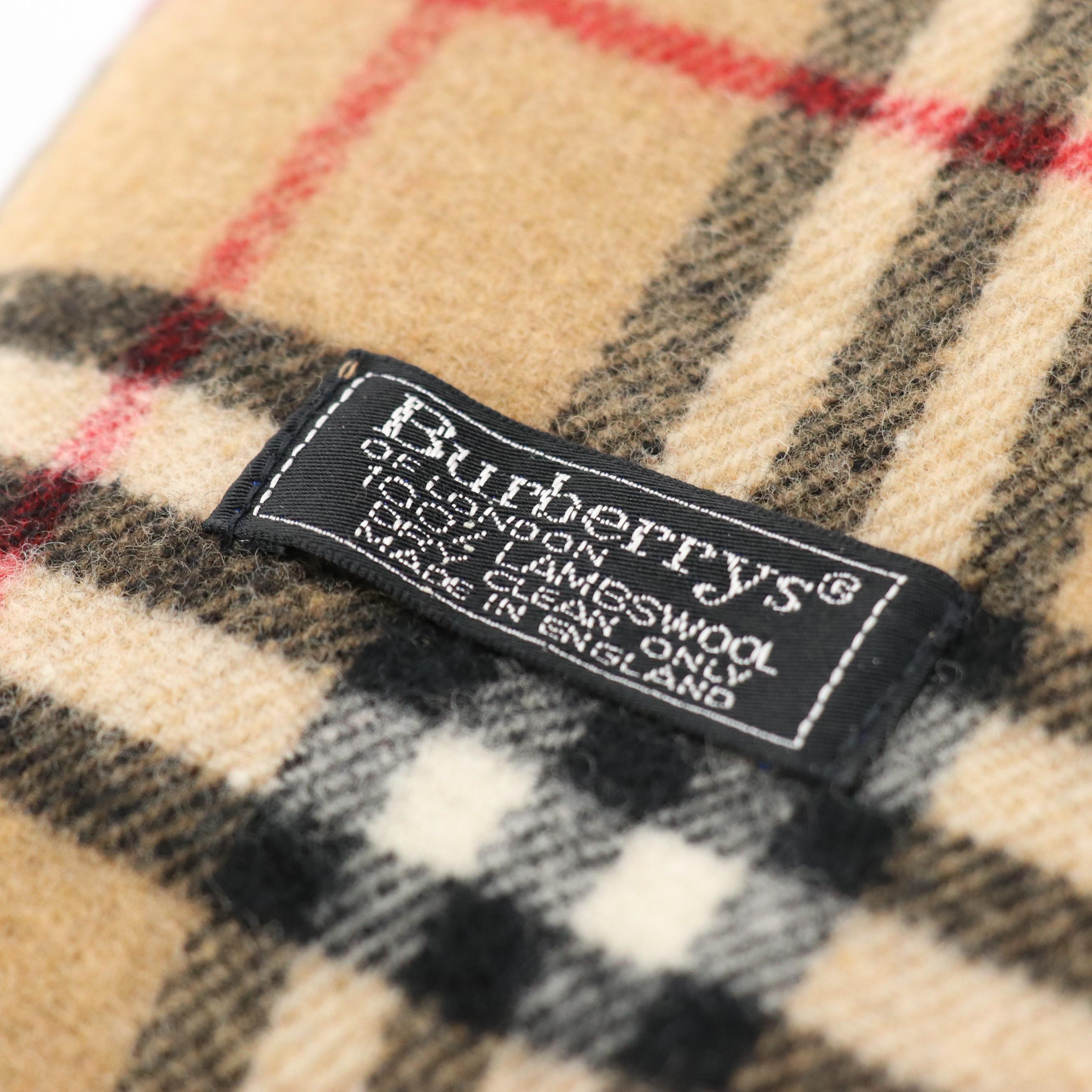 Burberrys House Check Lambswool Fringe Scarf