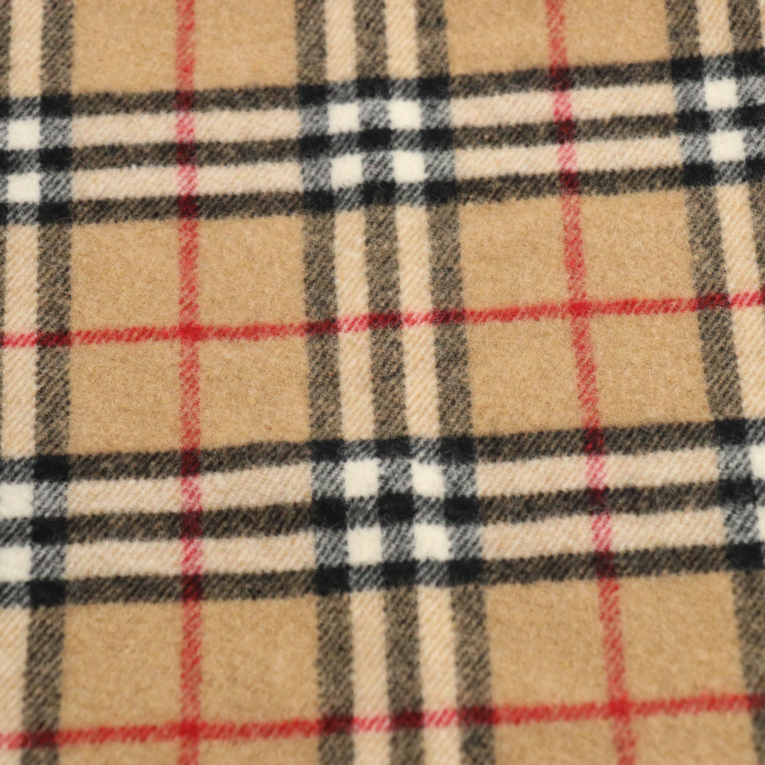 Burberrys House Check Lambswool Fringe Scarf