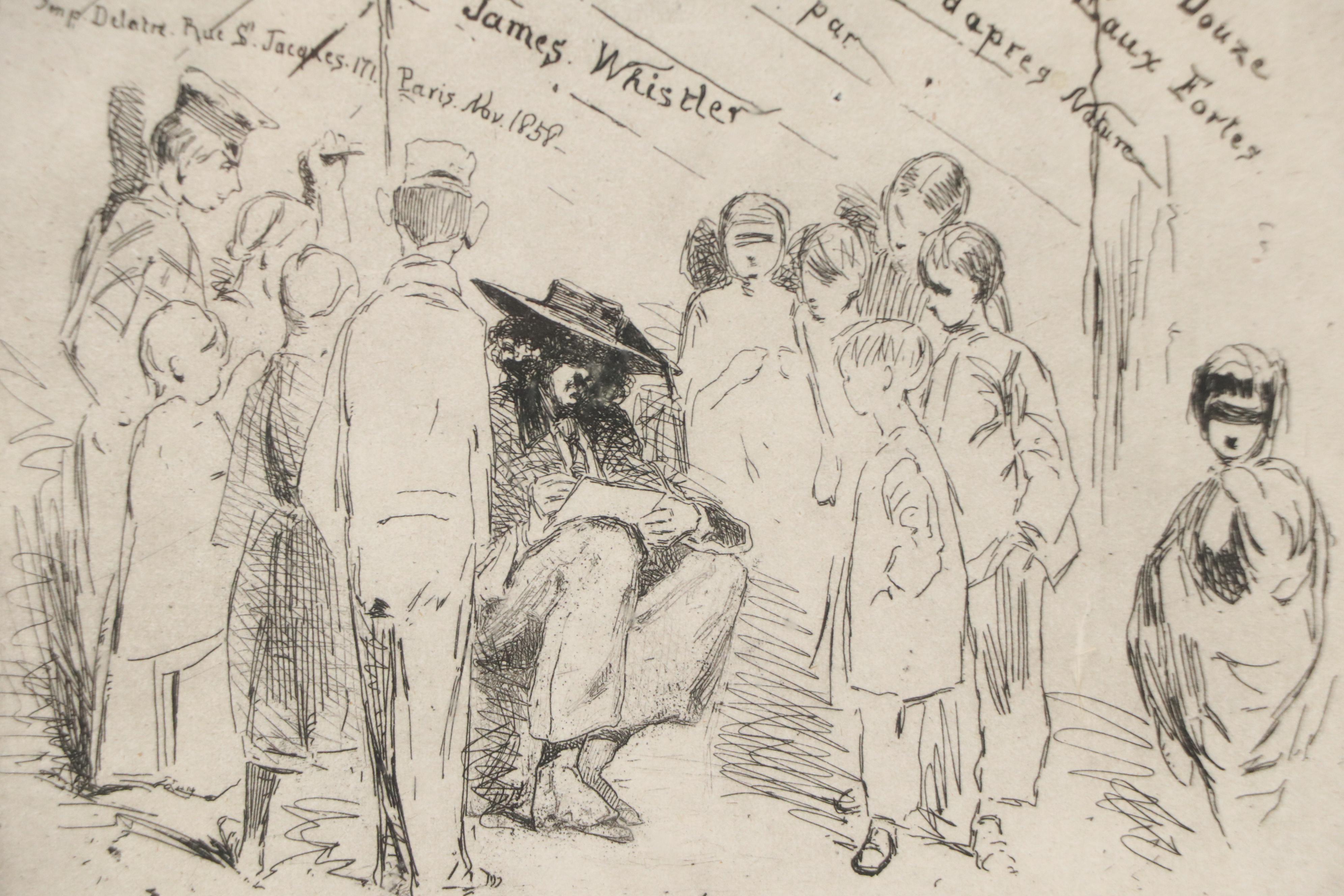 Etching After James Whistler from "Douze eau-fortes d'apres Nature," 1858