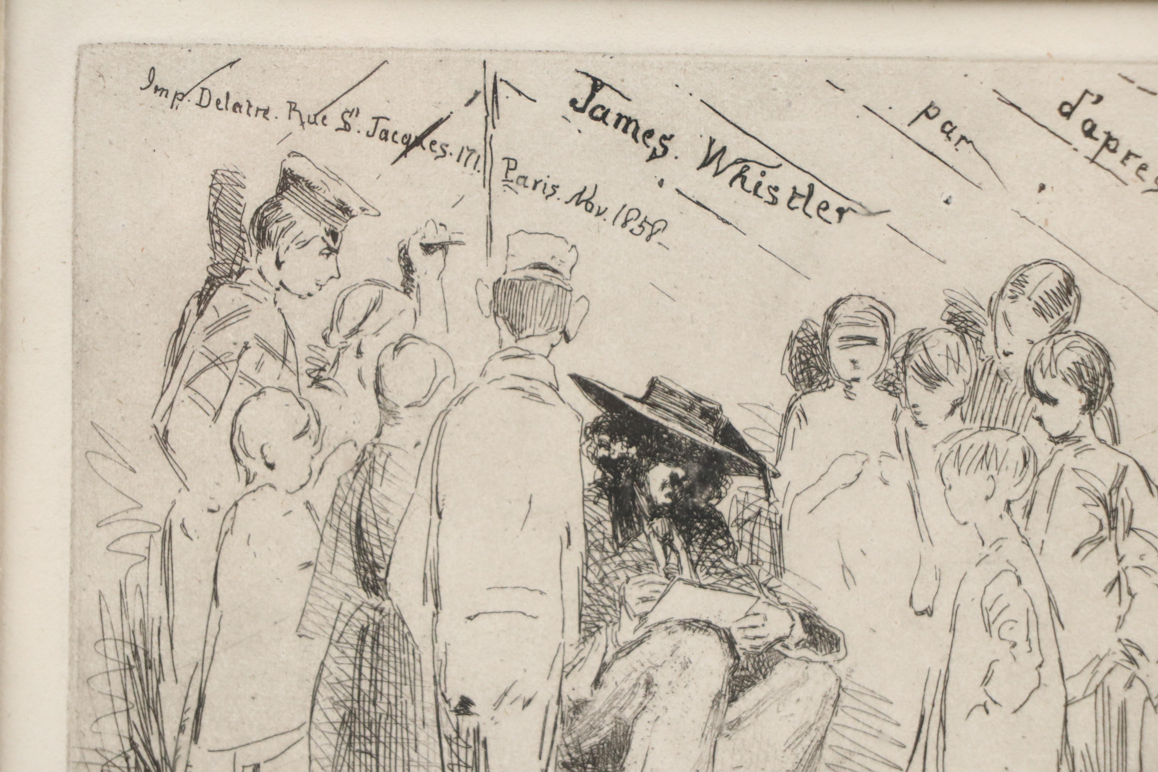 Etching After James Whistler from "Douze eau-fortes d'apres Nature," 1858