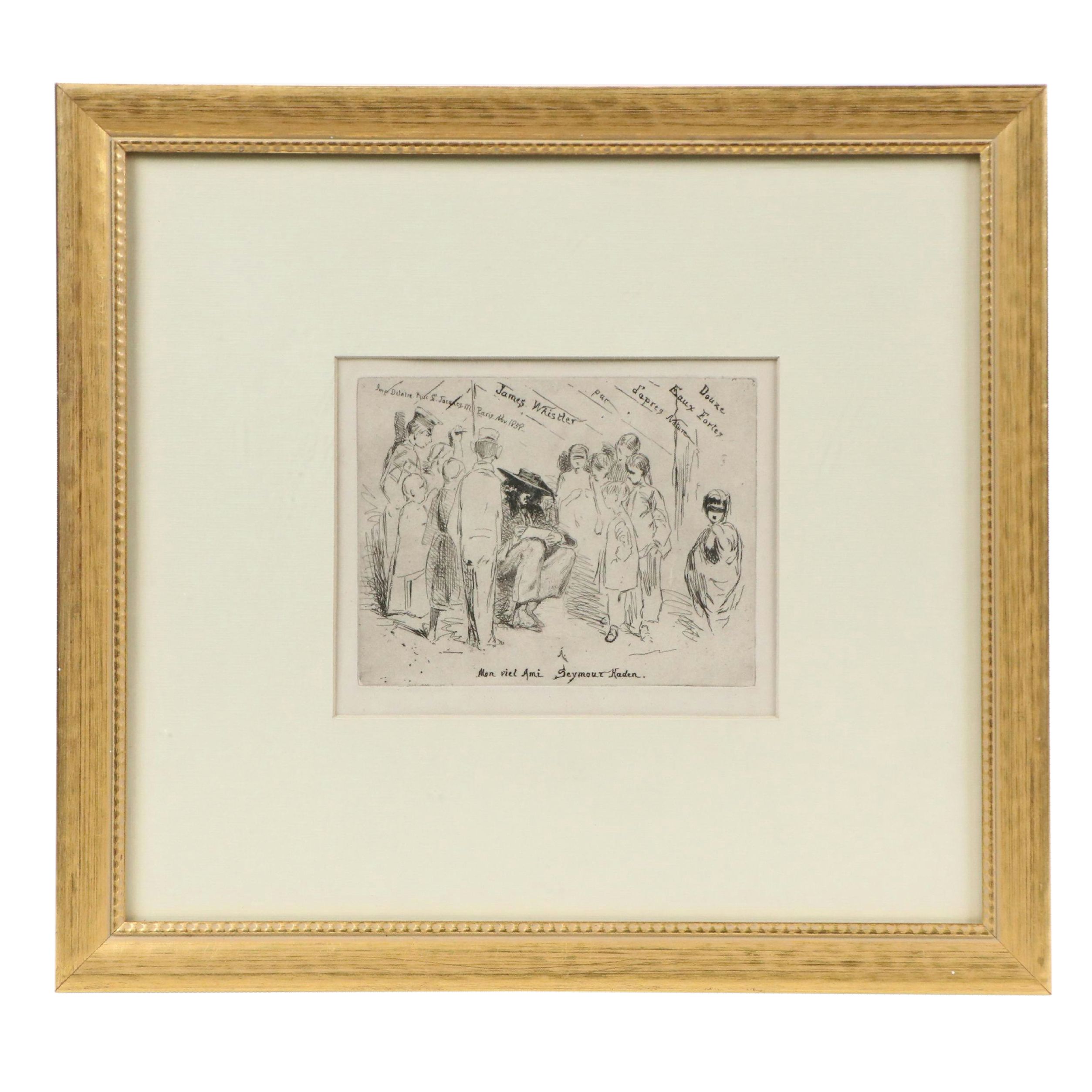 Etching After James Whistler from "Douze eau-fortes d'apres Nature," 1858