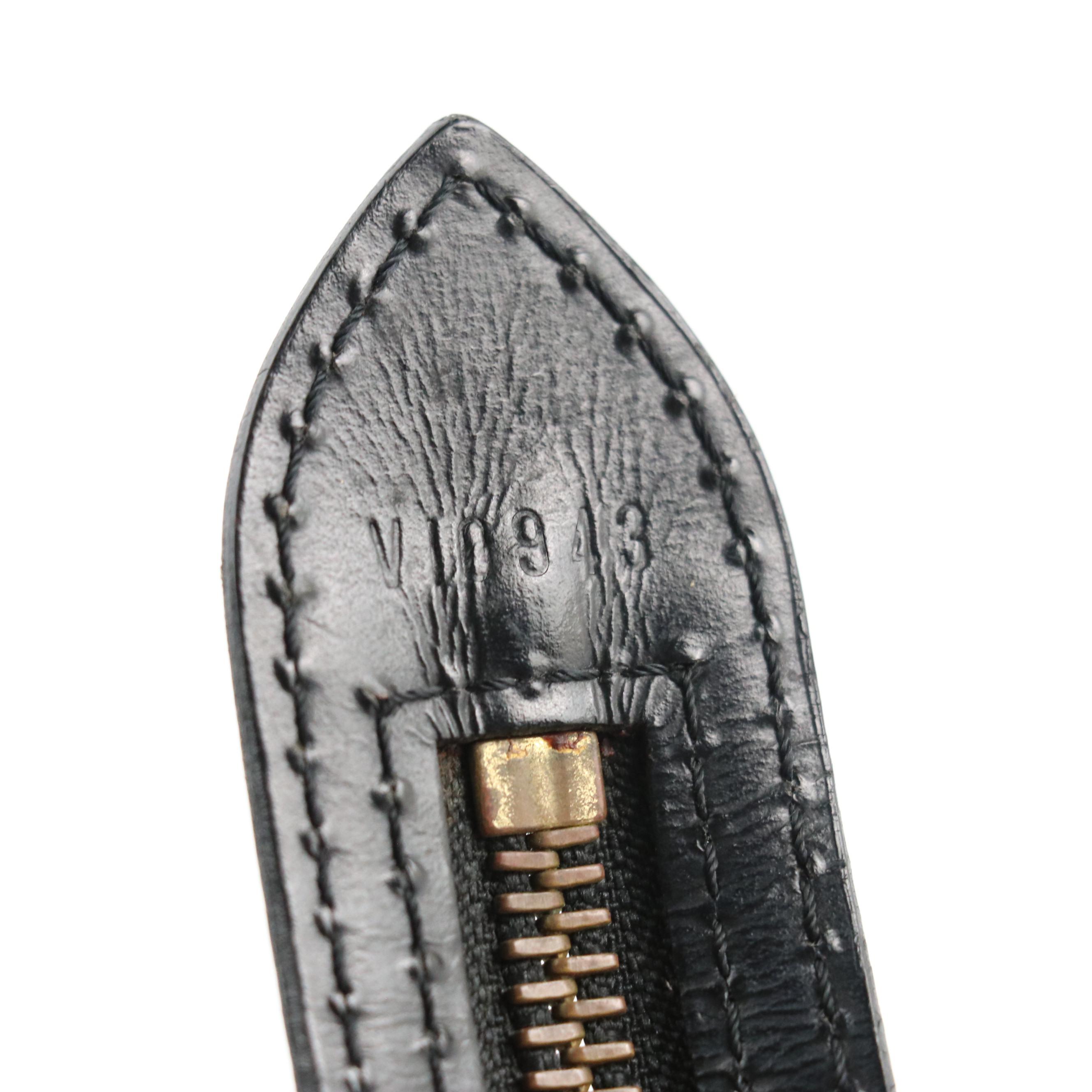 Louis Vuitton Saint Jacques GM Shoulder Bag in Black Epi Leather