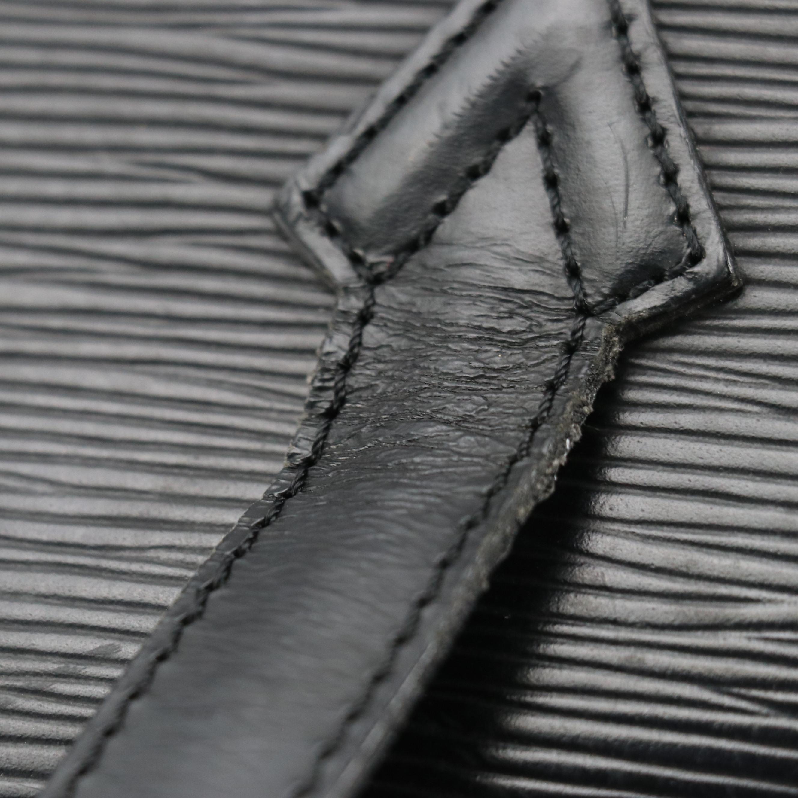 Louis Vuitton Saint Jacques GM Shoulder Bag in Black Epi Leather