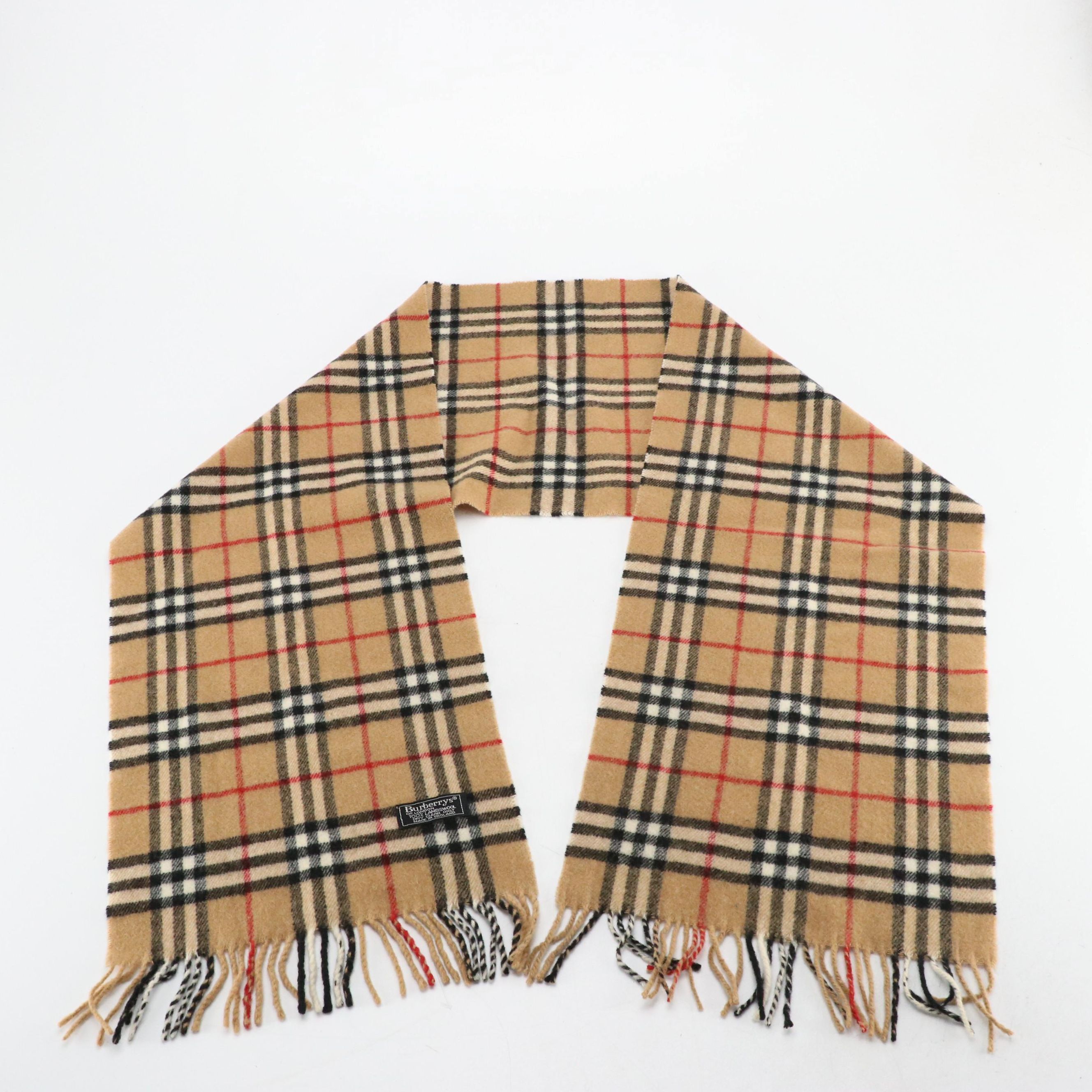 Burberrys House Check Lambswool Fringe Scarf