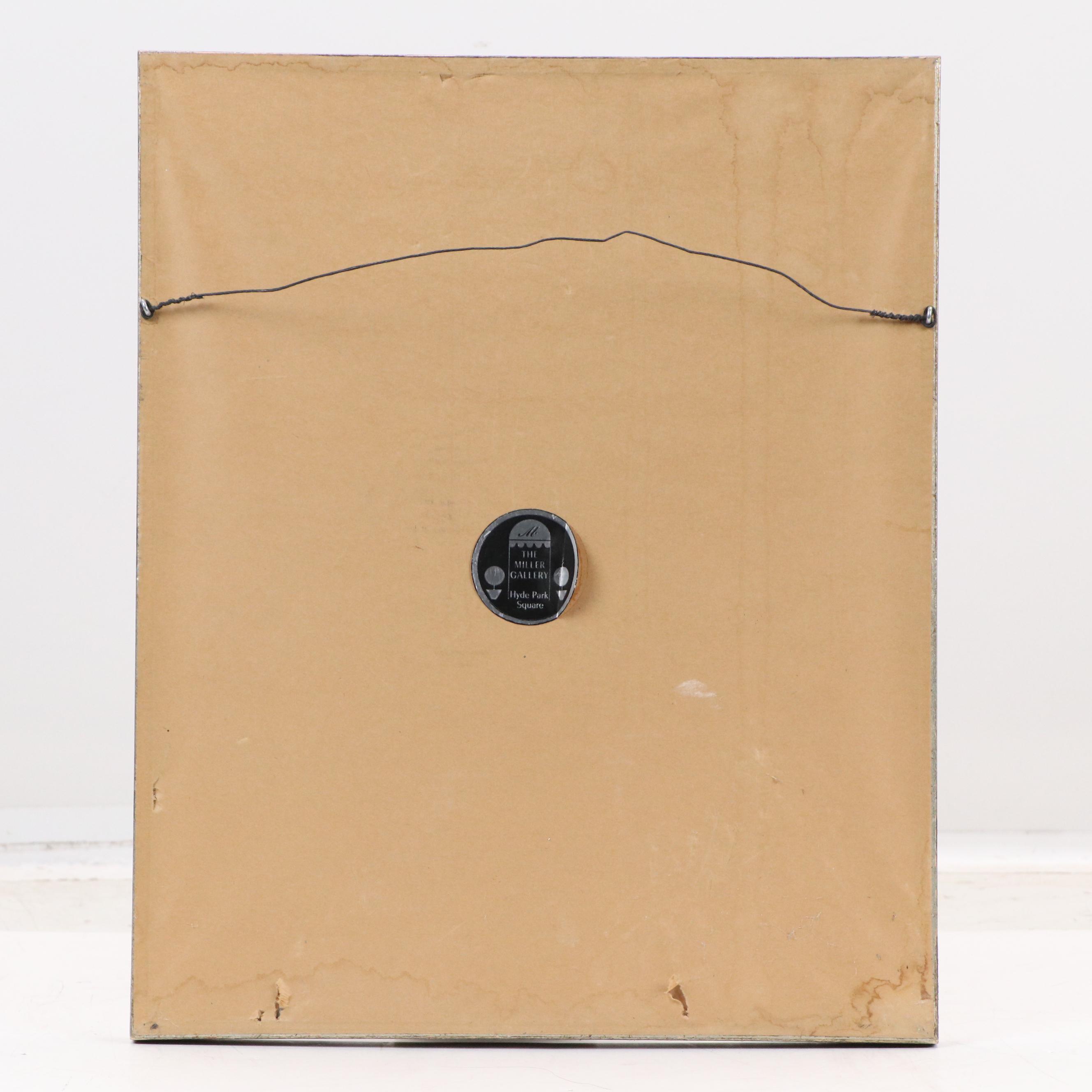 Floyd Berg Graphite Drawing of Girl with Flowers, 20th Century