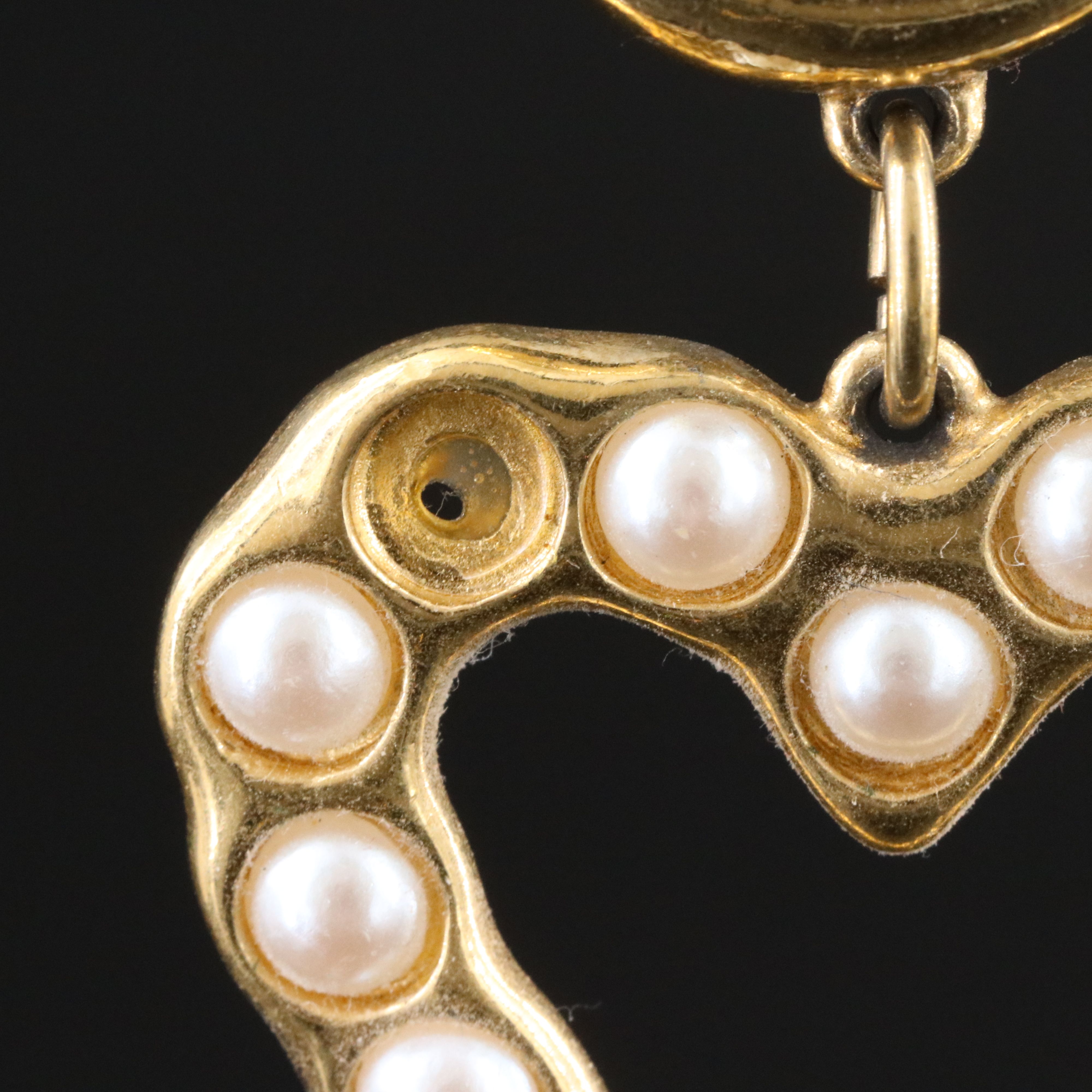 Givenchy Heart Drop and Christian Dior Crystal Earrings