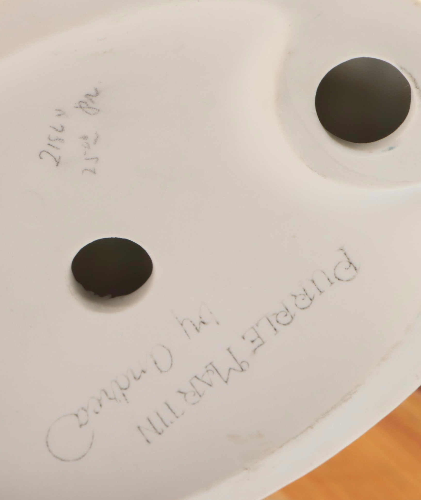 Andrea by Sadek "Purple Martin" Porcelain Figures on Wood Bases