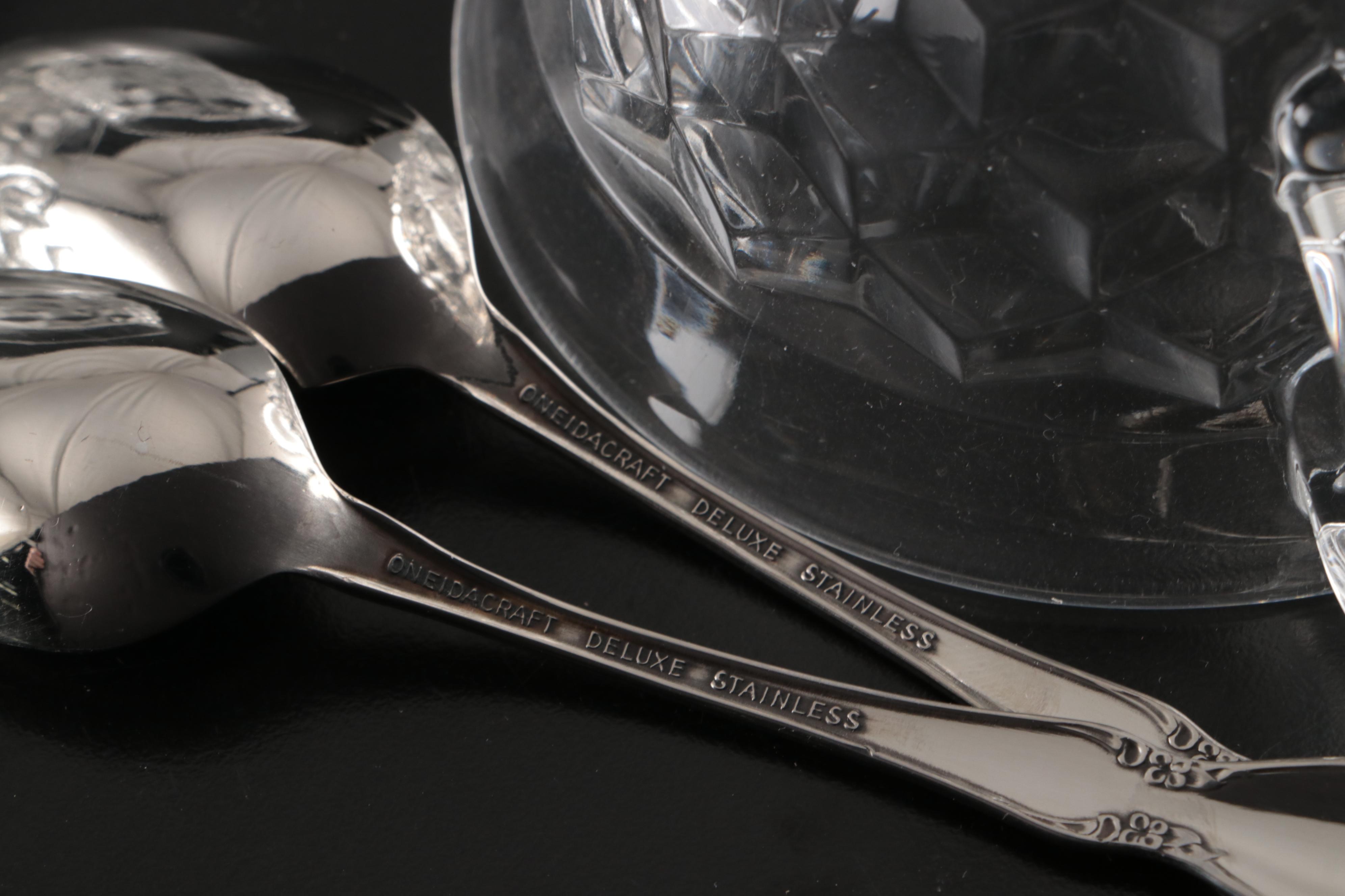 Glass Divided Dishes, Cups and Saucers, Shakers, and Other Glass Serveware