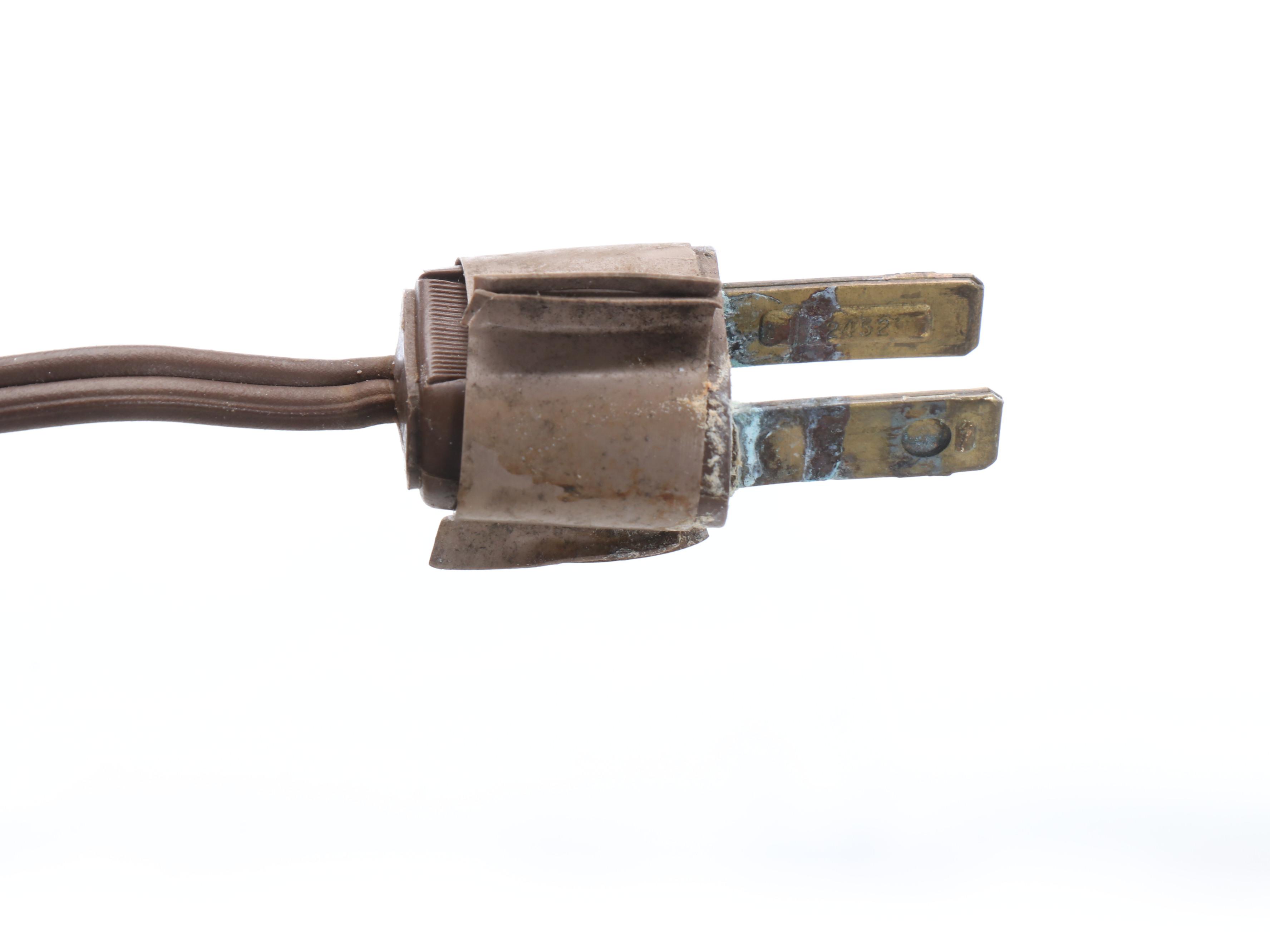 MCM Style Walnut Finish Carved Table Lamp with Drum Shade