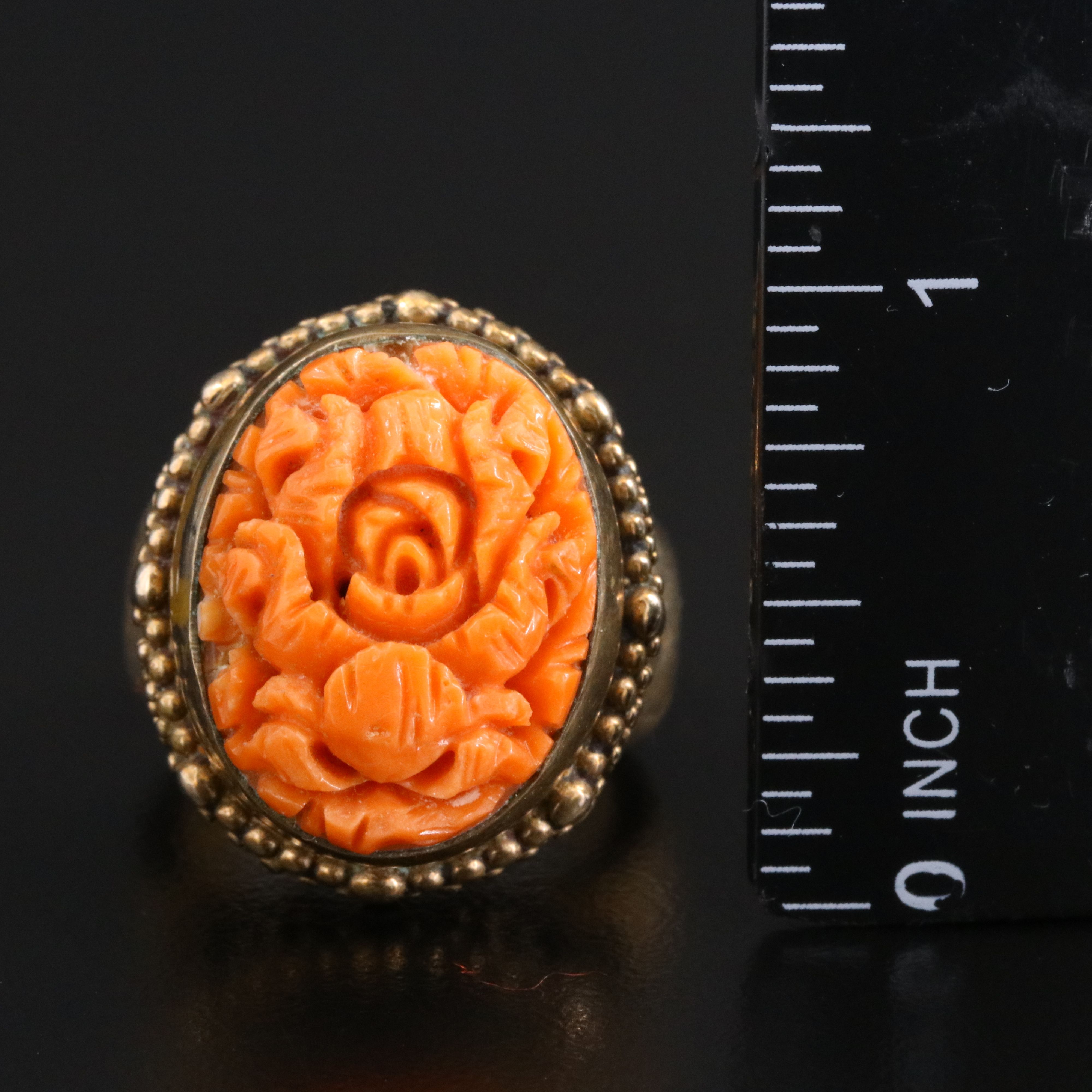 Stephen Dweck Carved Coral Ring